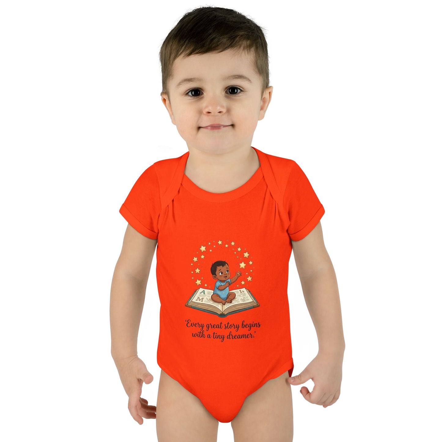 Baby Bodysuit - "Every Great Story Begins with a Tiny Dreamer" Illustrated Infant Onesie