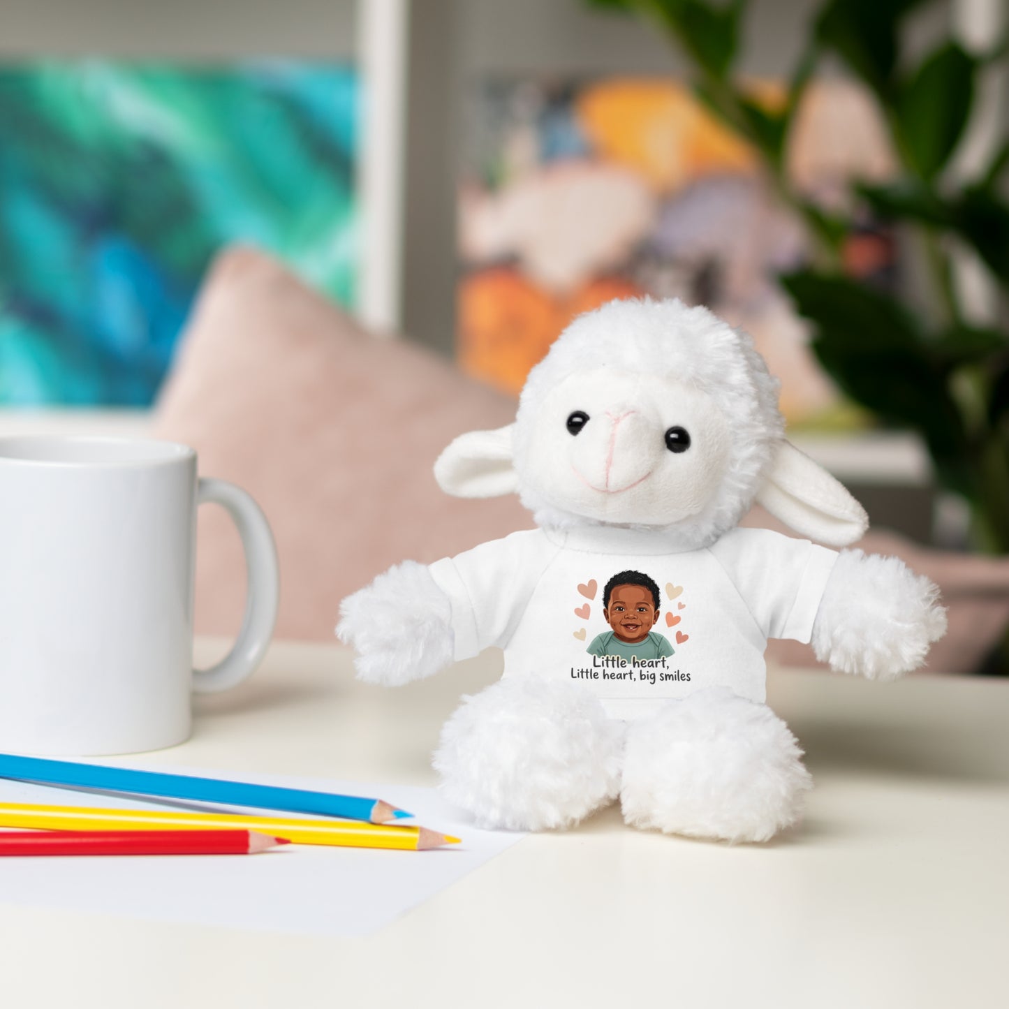 Baby Boy Stuffies with 'Little loved, big smile' Tee