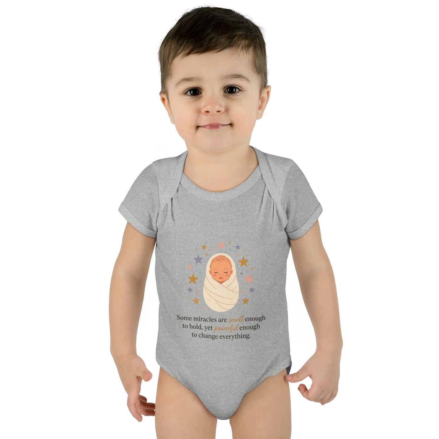 Newborn Swaddle Baby Bodysuit – "Some miracles are small enough to hold"