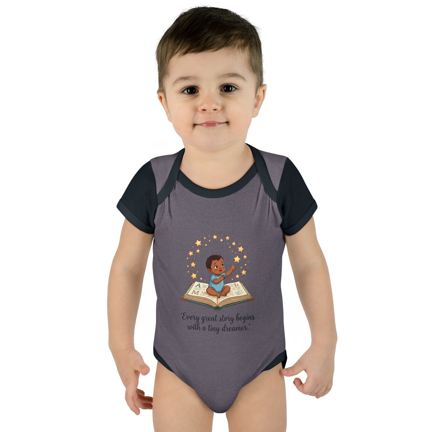Baby Bodysuit - "Every Great Story Begins with a Tiny Dreamer" Illustrated Infant Onesie