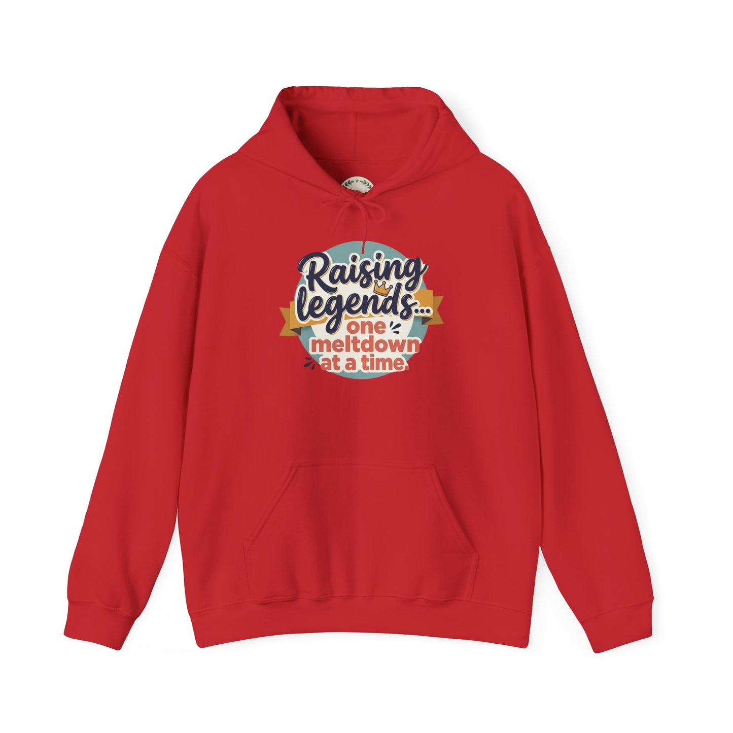 Hoodie — "Raising Legends... one meltdown at a time" Retro Parenthood Sweatshirt