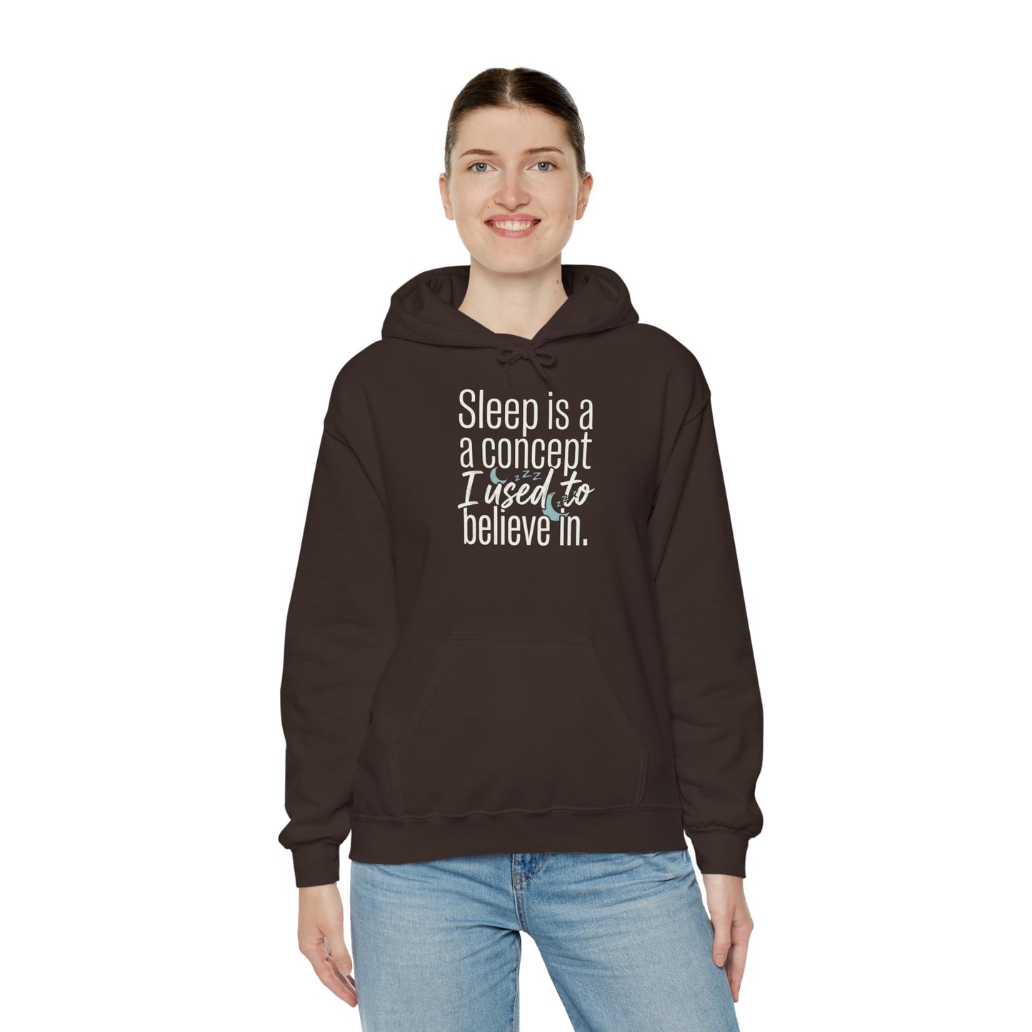 Sleep Is a Concept Hoodie – Funny Insomnia Quote Pullover