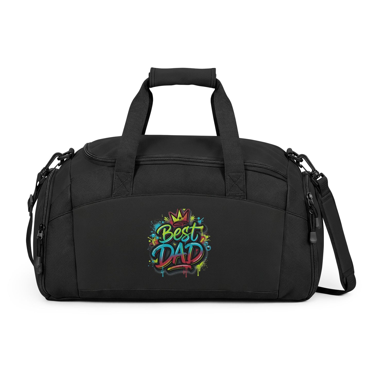 Gym Bag — 'Best Dad' Colorful Graffiti Duffle