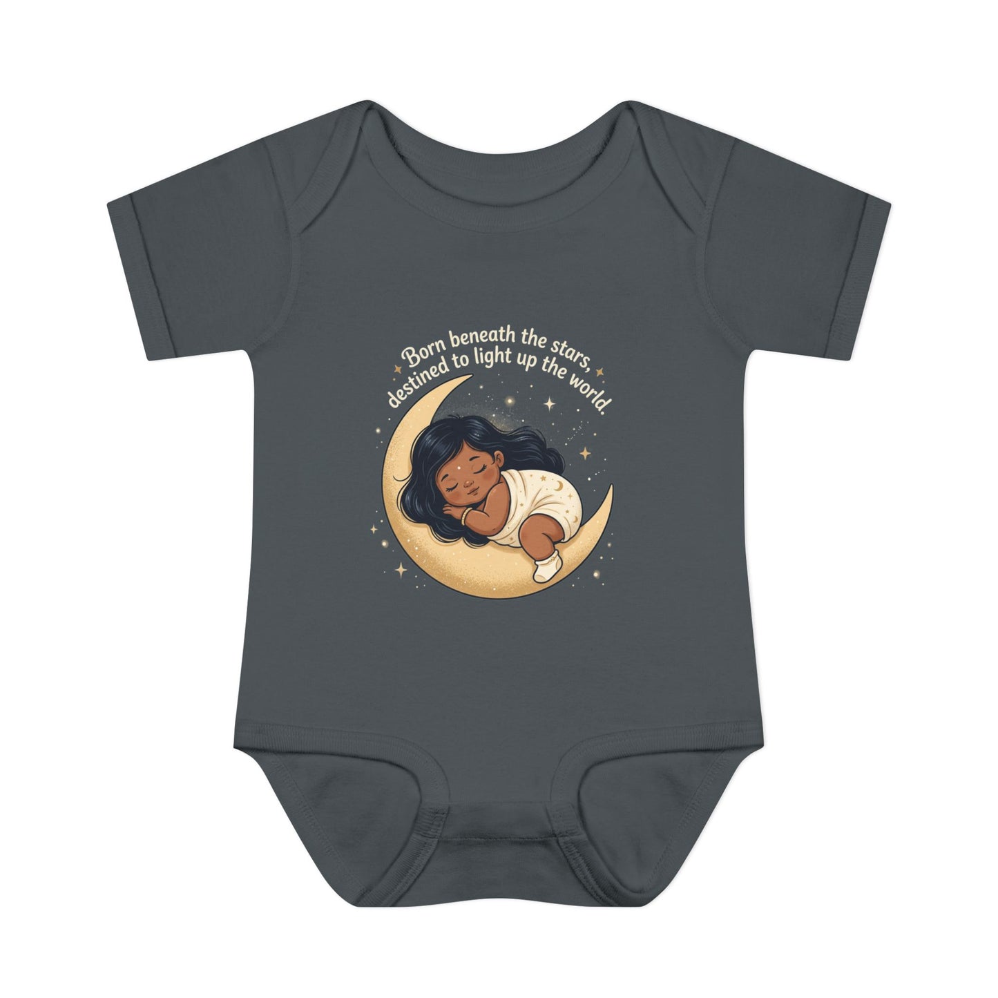 Newborn Moon Baby Bodysuit — "Born Beneath the Stars" Infant Onesie