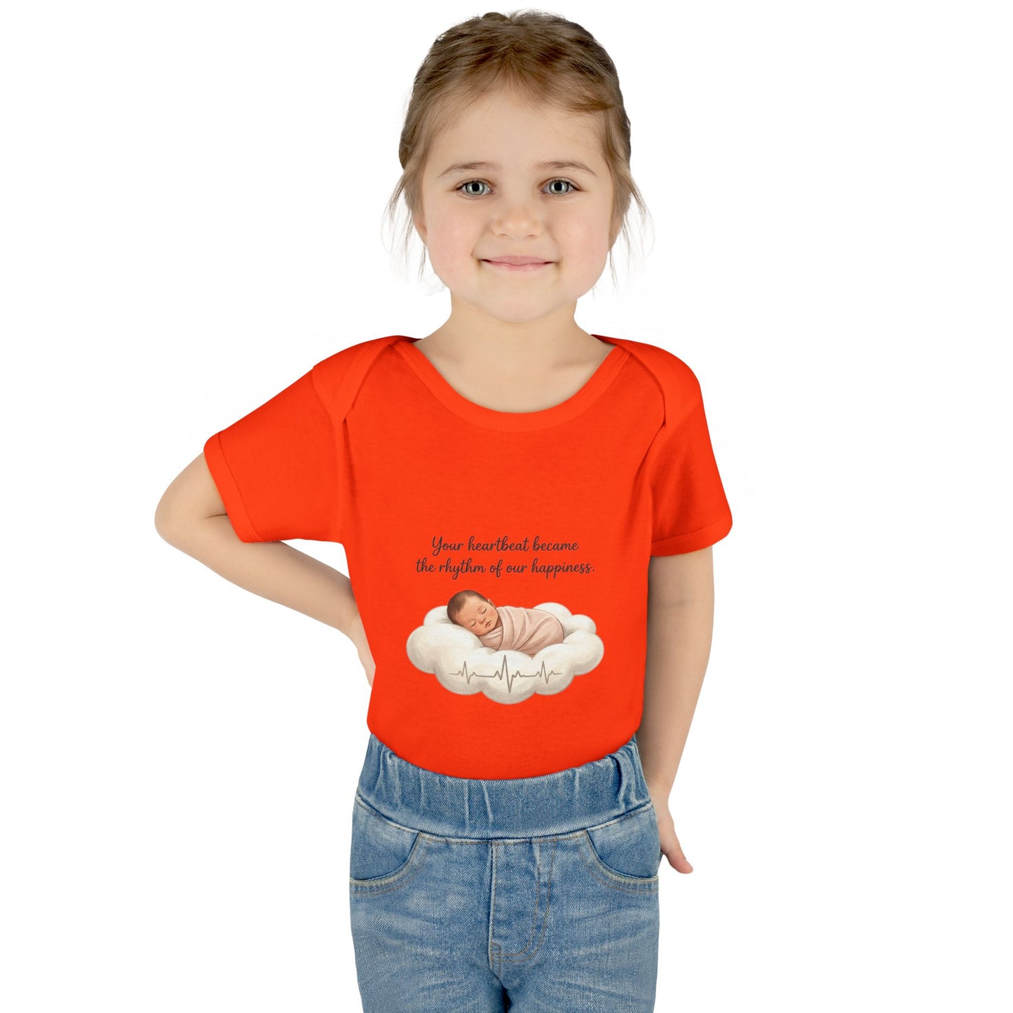 Infant Bodysuit — "Your heartbeat became the rhythm of our happiness" Newborn Baby Gift
