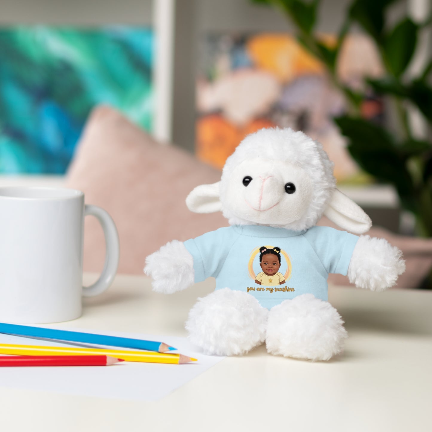 Baby Girl Stuffies with 'You are my sunshine' Tee