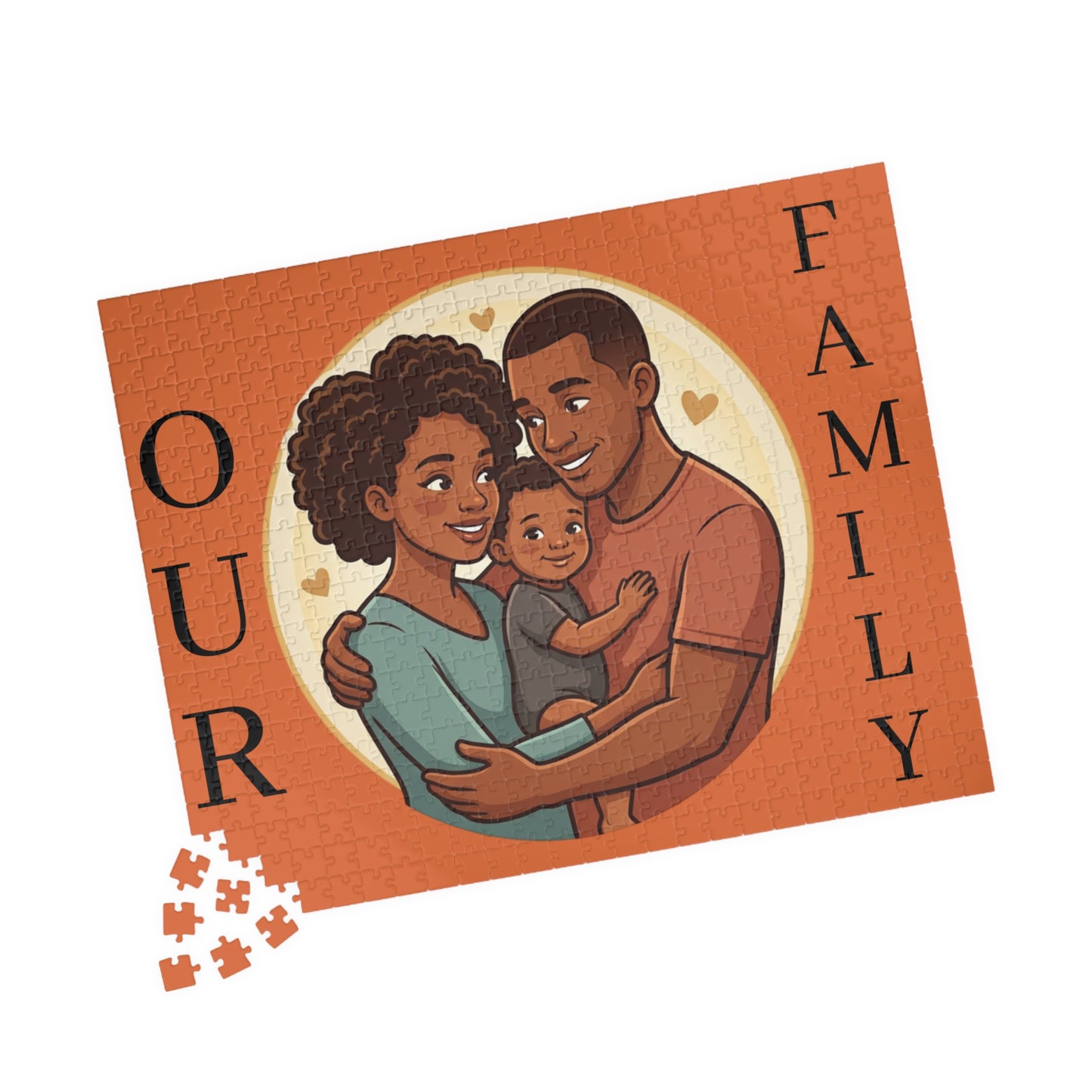 Family Portrait Puzzle – “Our Family” Jigsaw (110–1014 pcs)