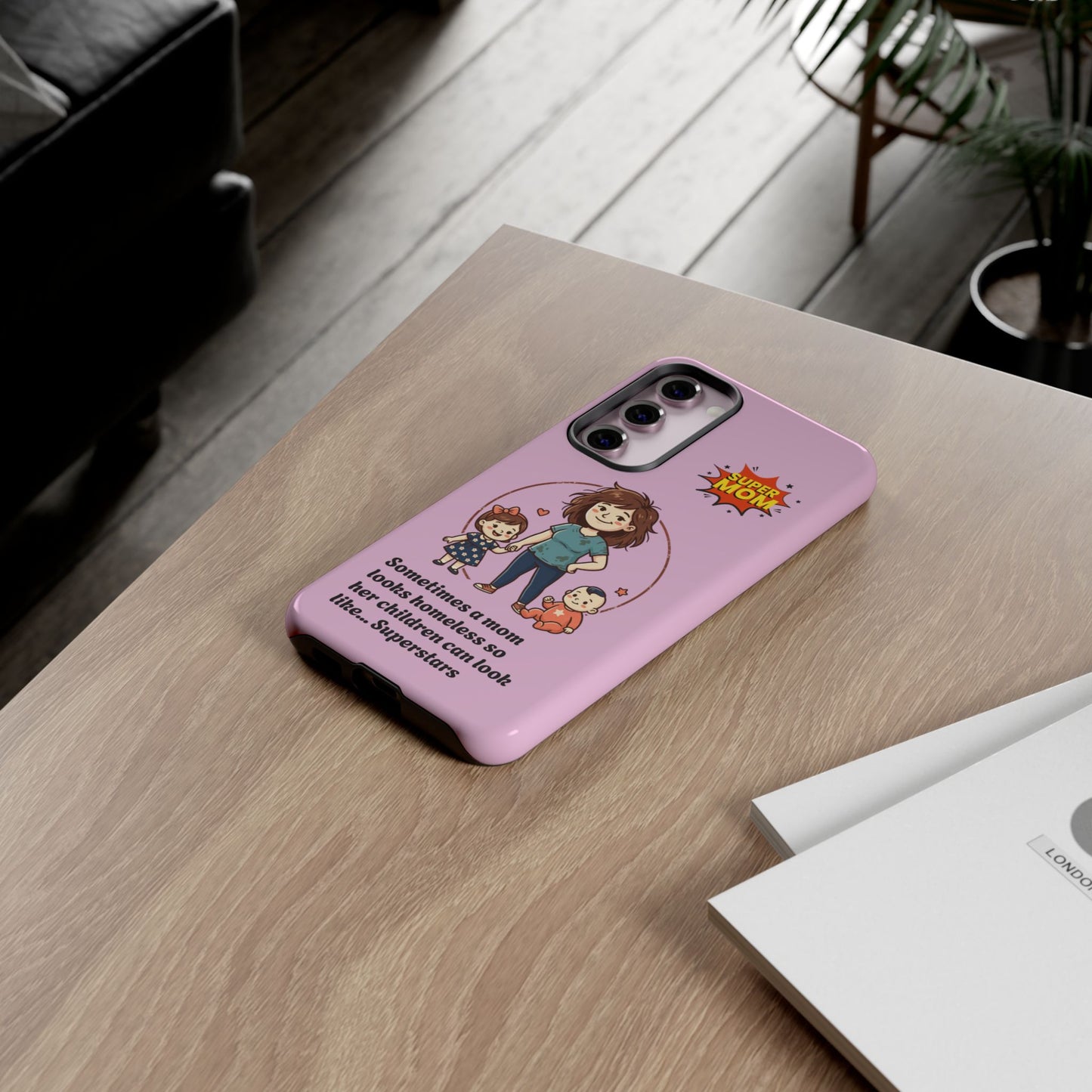 Super Mom Phone Case | Pink Phone Case, Mom Quote