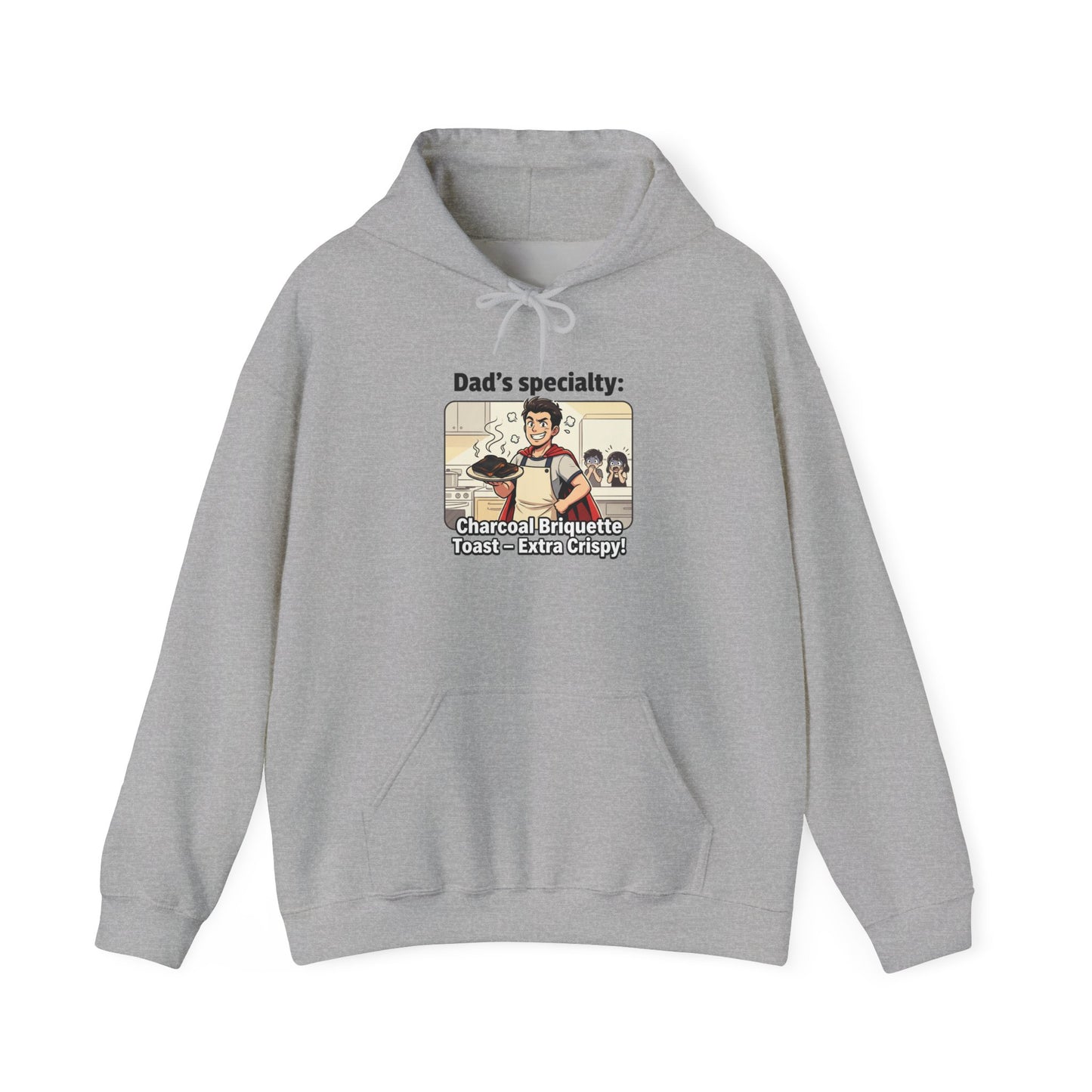 Dad’s Specialty: Charcoal Grilling Hooded Sweatshirt — Funny BBQ Dad Gift