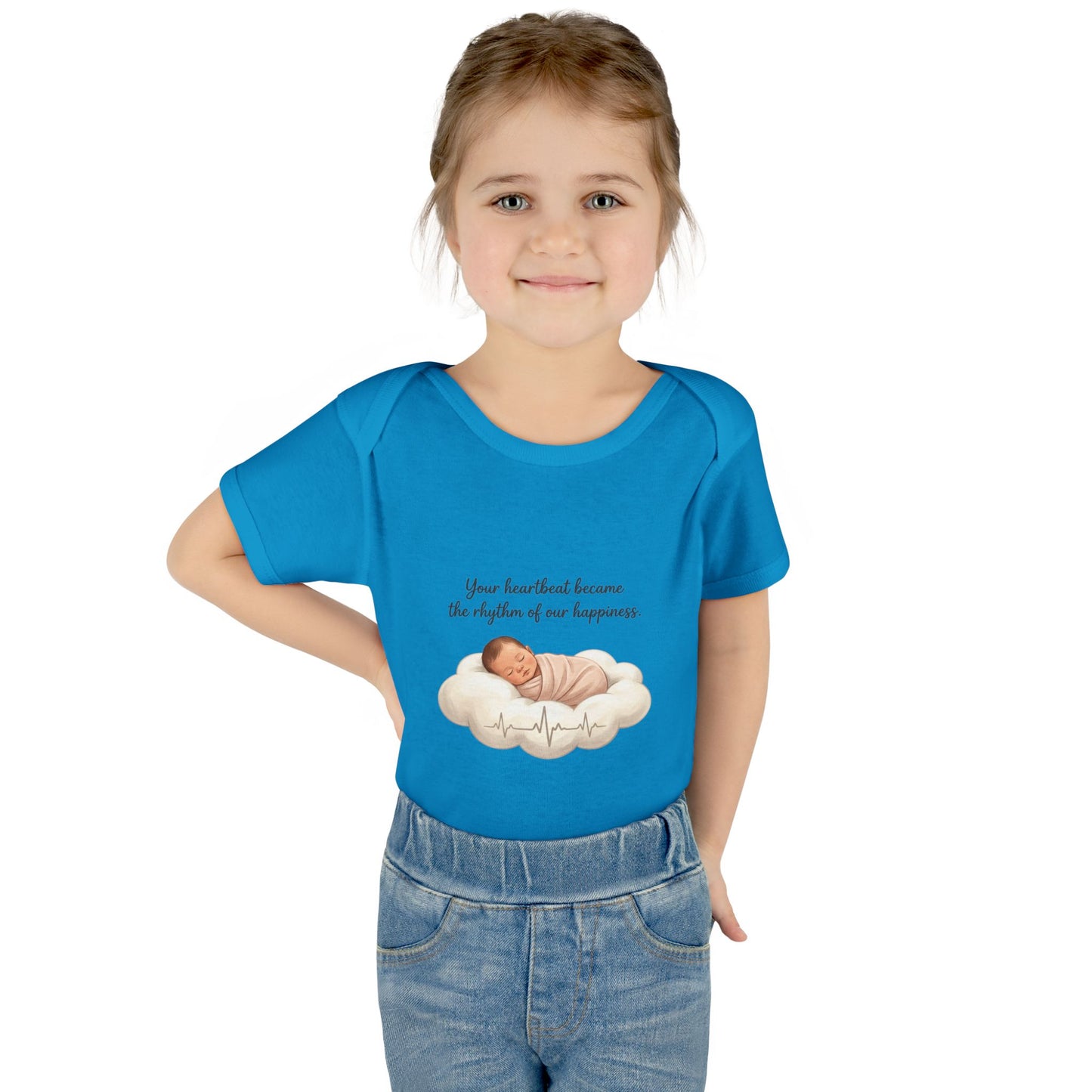 Infant Bodysuit — "Your heartbeat became the rhythm of our happiness" Newborn Baby Gift