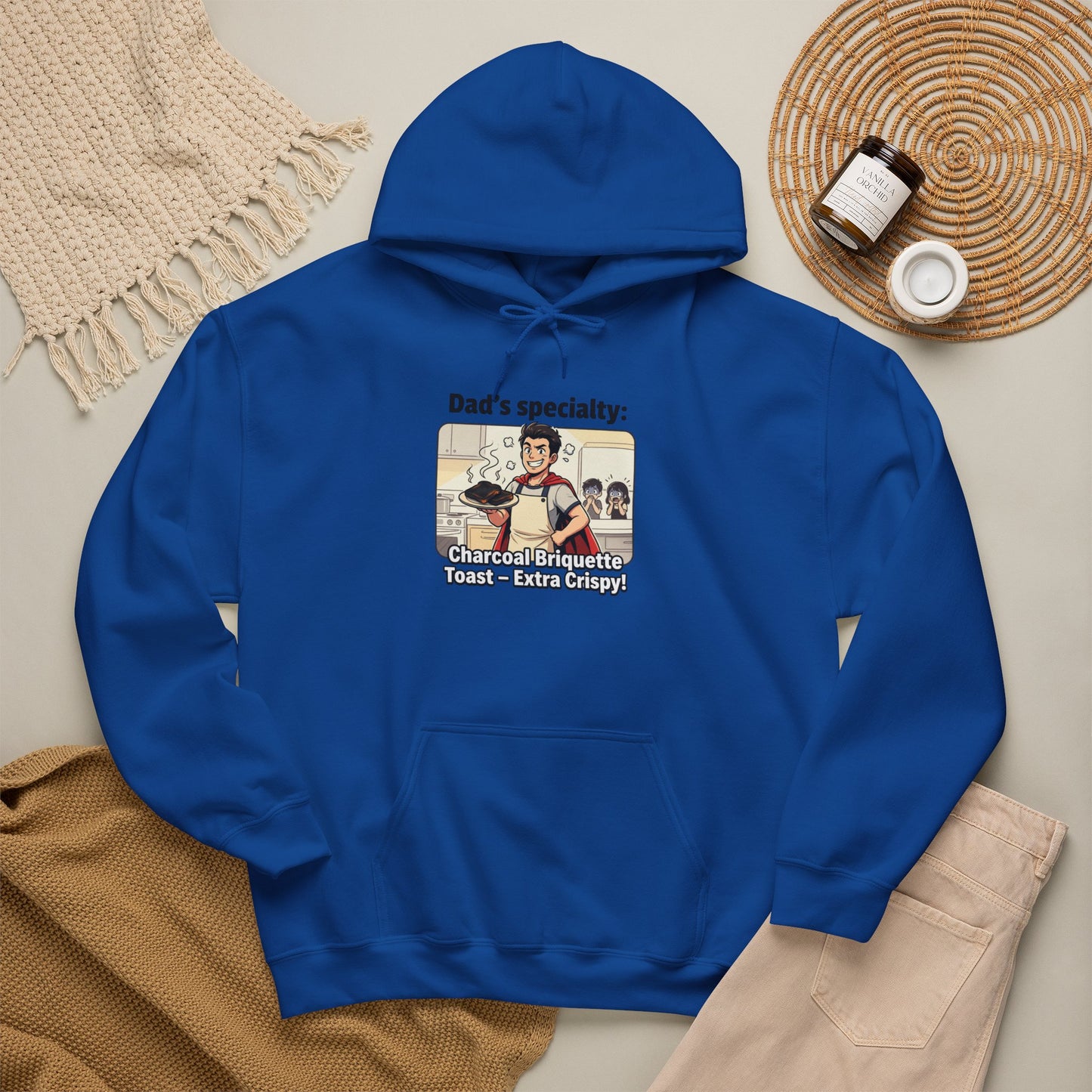 Dad’s Specialty: Charcoal Grilling Hooded Sweatshirt — Funny BBQ Dad Gift