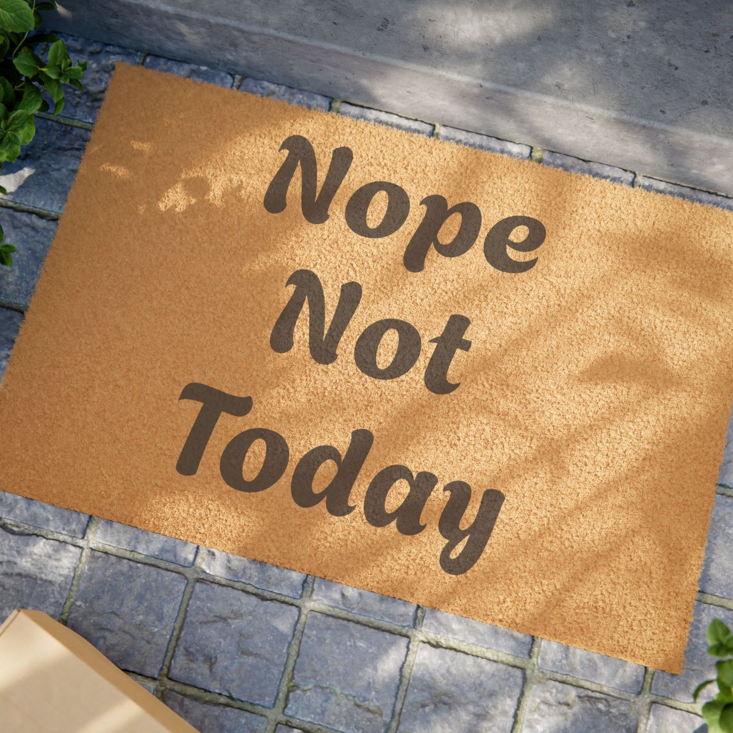 Nope Not Today Doormat - Funny Welcome Mat for Home, Apartment & Gifts