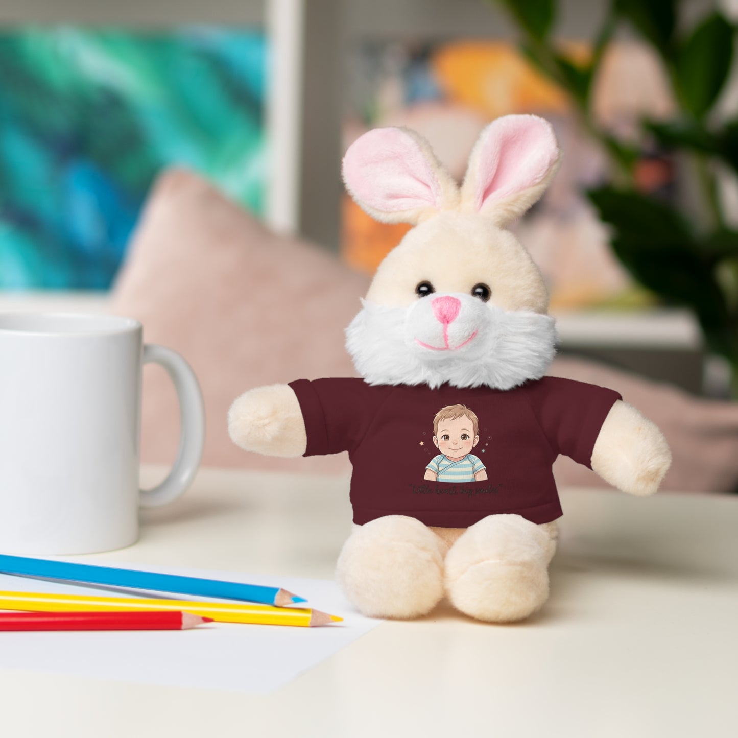 Baby Boy Stuffies with 'Little loved, big smile' Tee