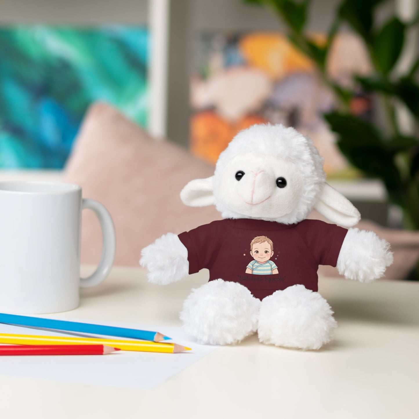 Baby Boy Stuffies with 'Little loved, big smile' Tee