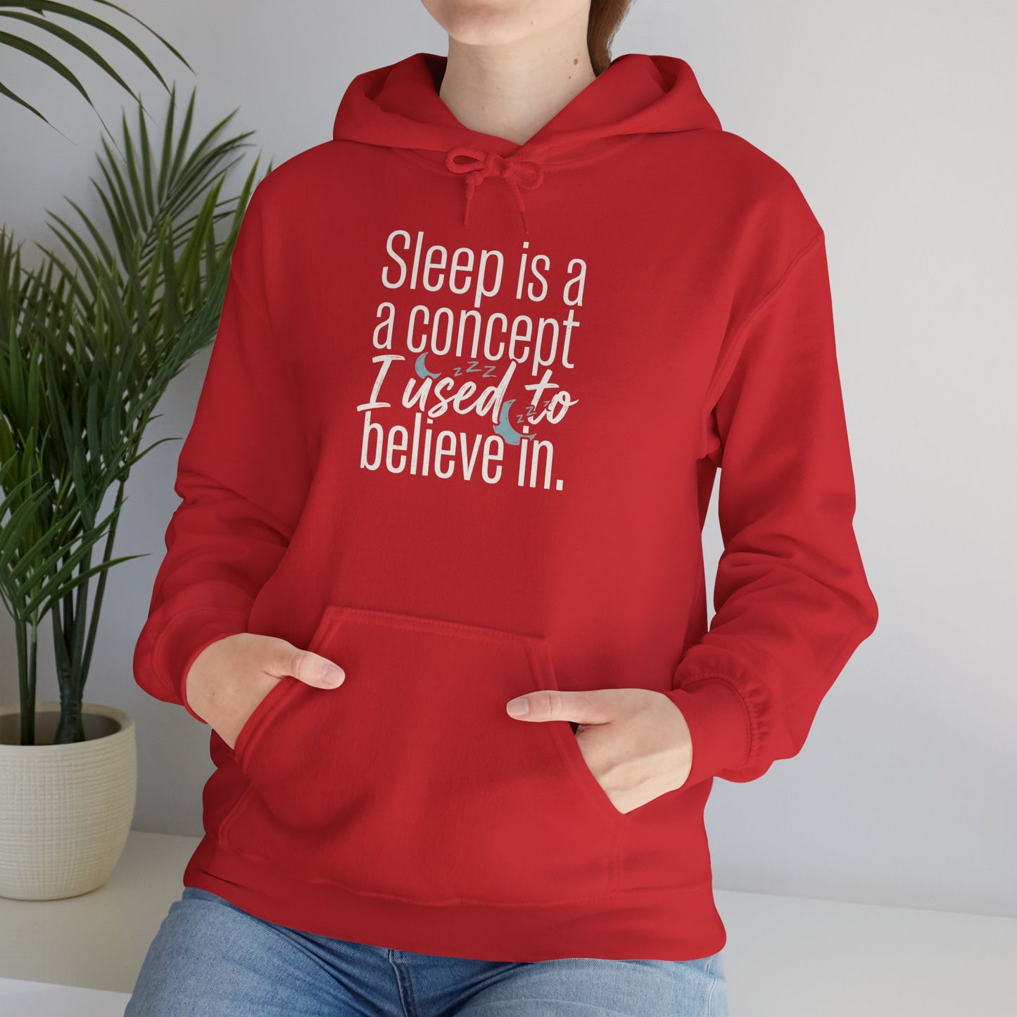 Sleep Is a Concept Hoodie – Funny Insomnia Quote Pullover
