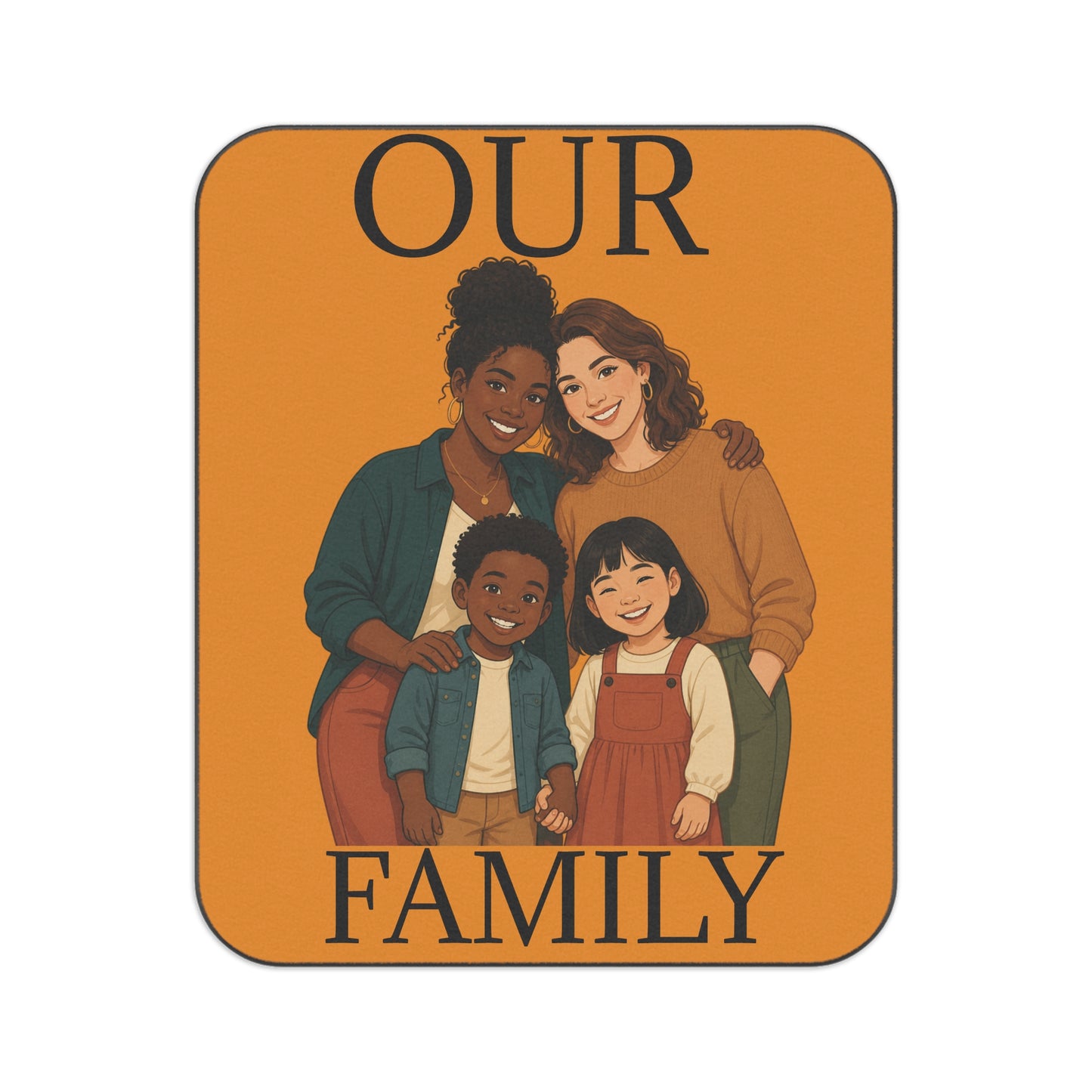 Our Family Picnic Blanket – Family Illustration Outdoor Blanket