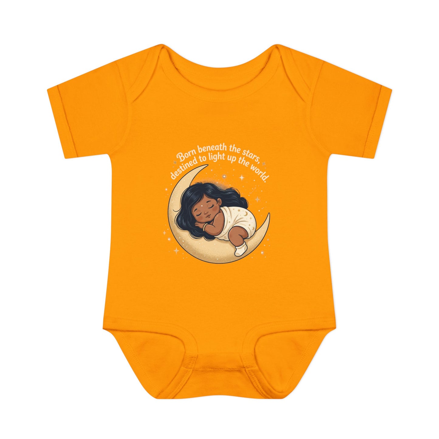Newborn Moon Baby Bodysuit — "Born Beneath the Stars" Infant Onesie