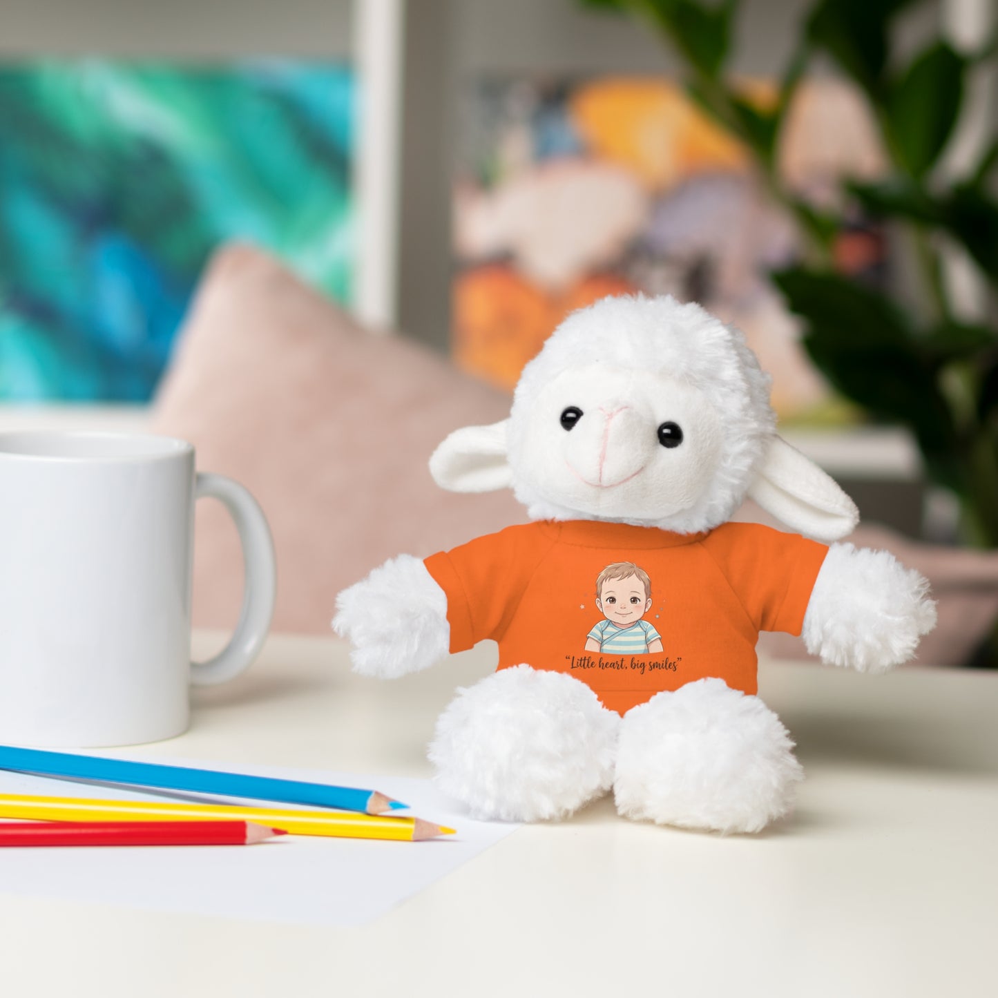 Baby Boy Stuffies with 'Little loved, big smile' Tee
