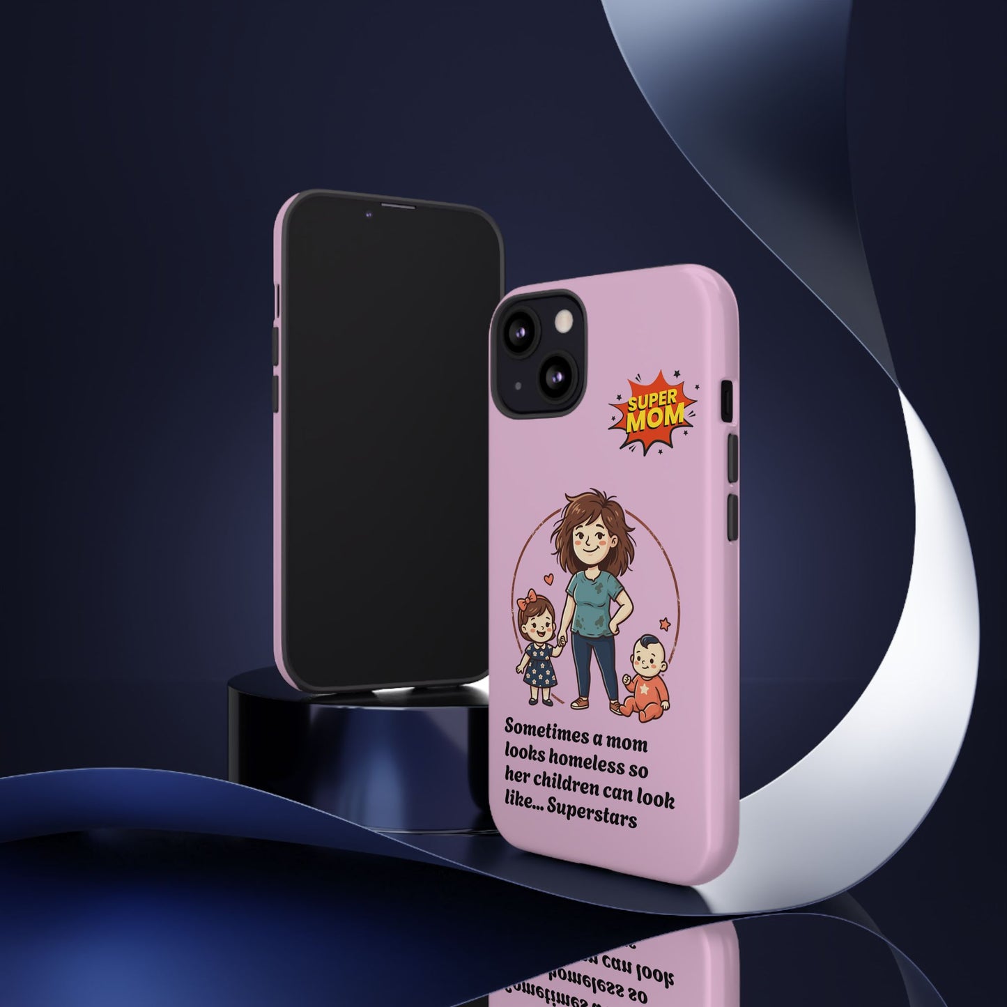 Super Mom Phone Case | Pink Phone Case, Mom Quote