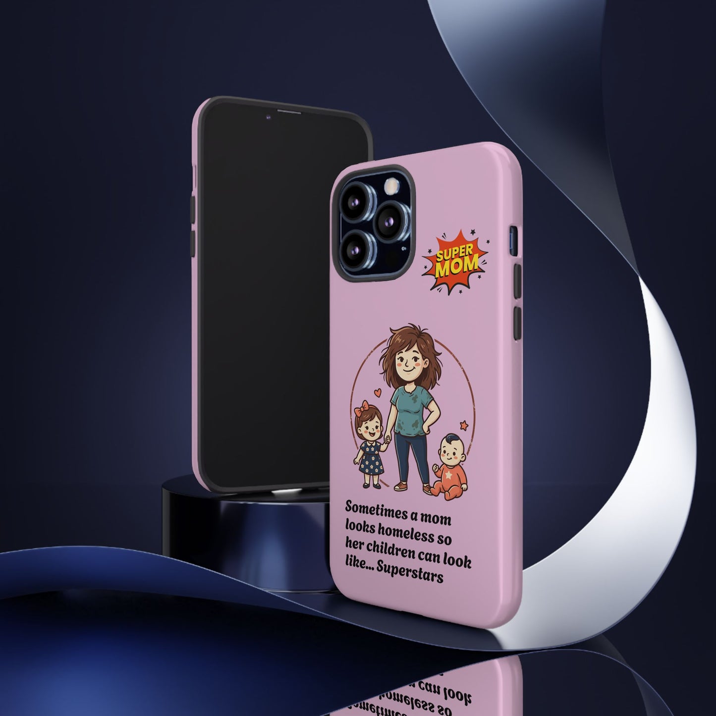 Super Mom Phone Case | Pink Phone Case, Mom Quote