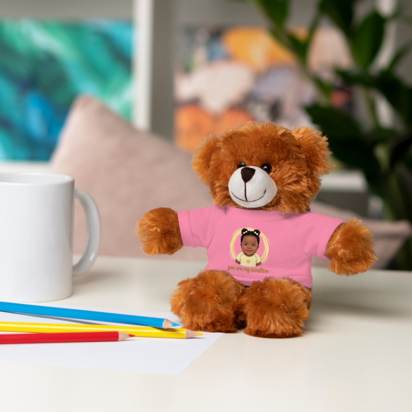 Baby Girl Stuffies with 'You are my sunshine' Tee
