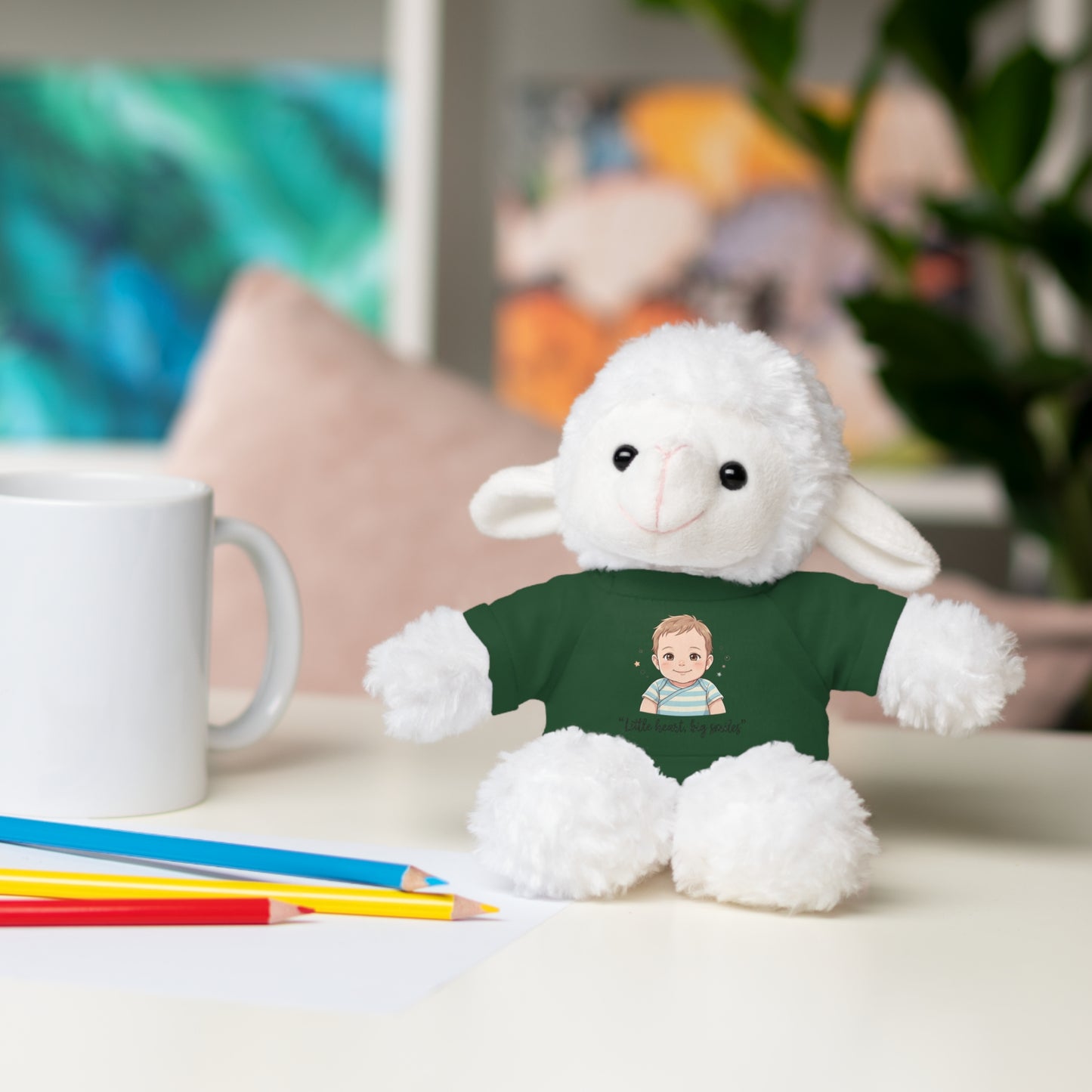 Baby Boy Stuffies with 'Little loved, big smile' Tee