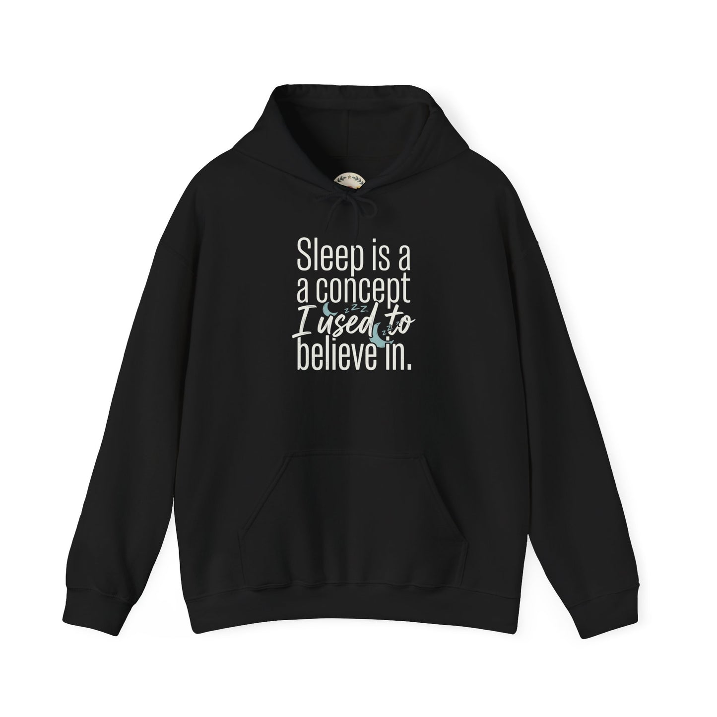 Sleep Is a Concept Hoodie – Funny Insomnia Quote Pullover