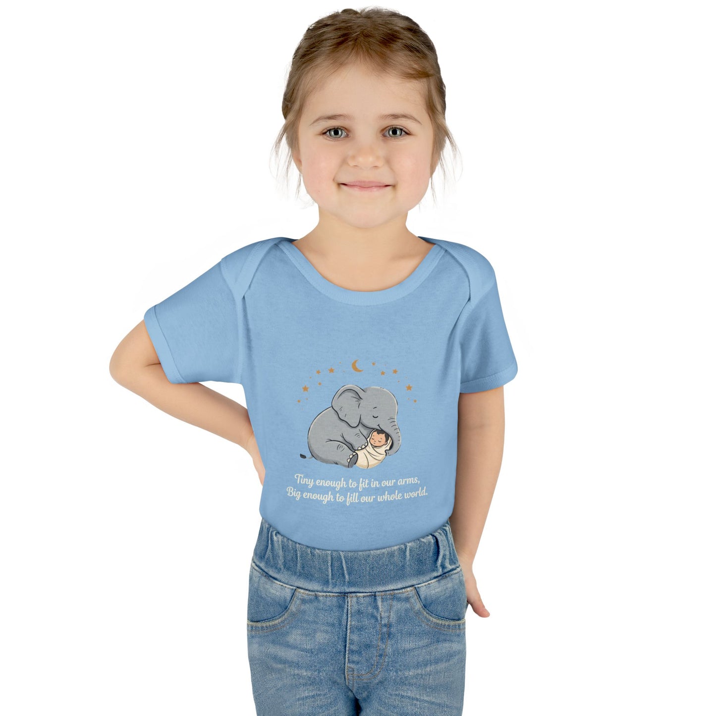 Elephant & Baby Nighttime Infant Bodysuit — Cute Nursery Sleepwear