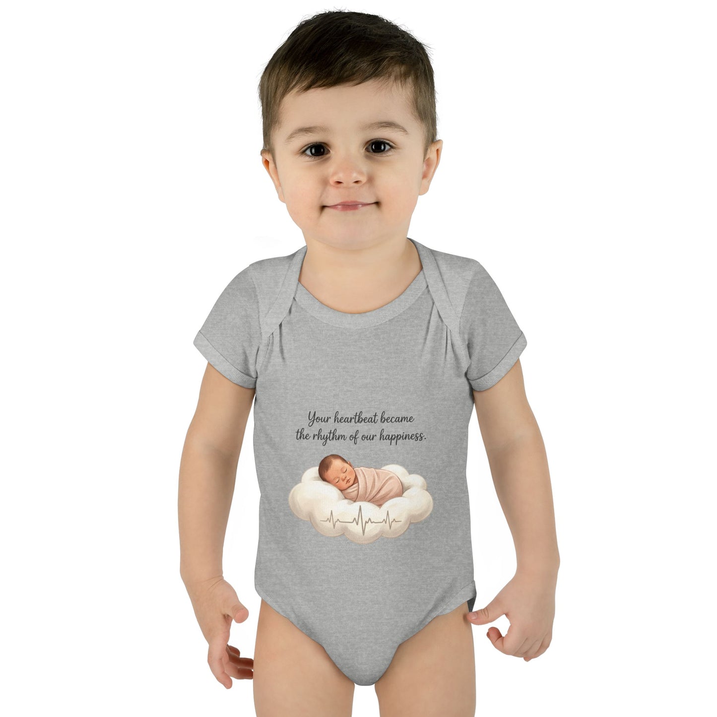 Infant Bodysuit — "Your heartbeat became the rhythm of our happiness" Newborn Baby Gift