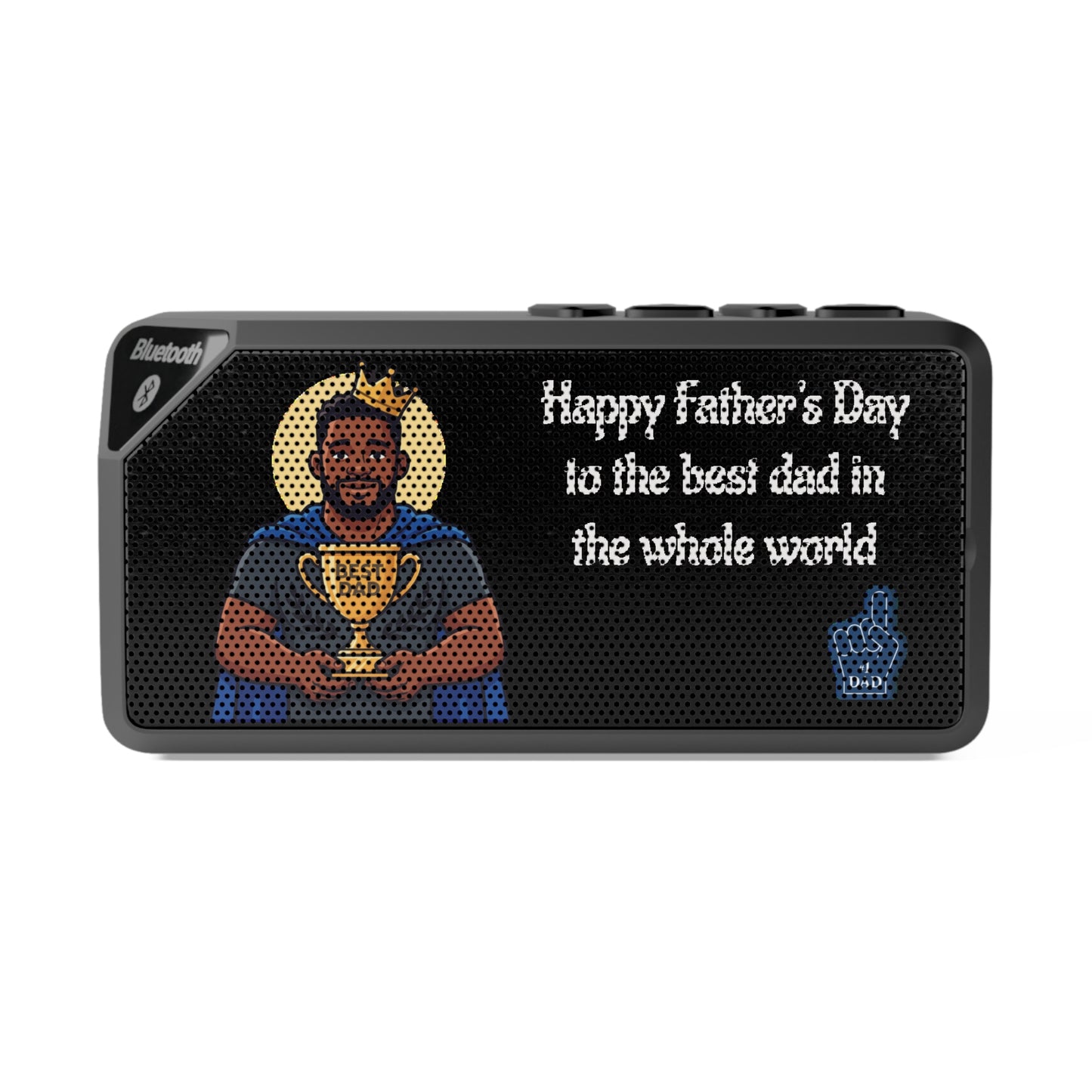 Bluetooth Speaker — "Happy Father's Day to the best dad in the whole world" Superhero Design