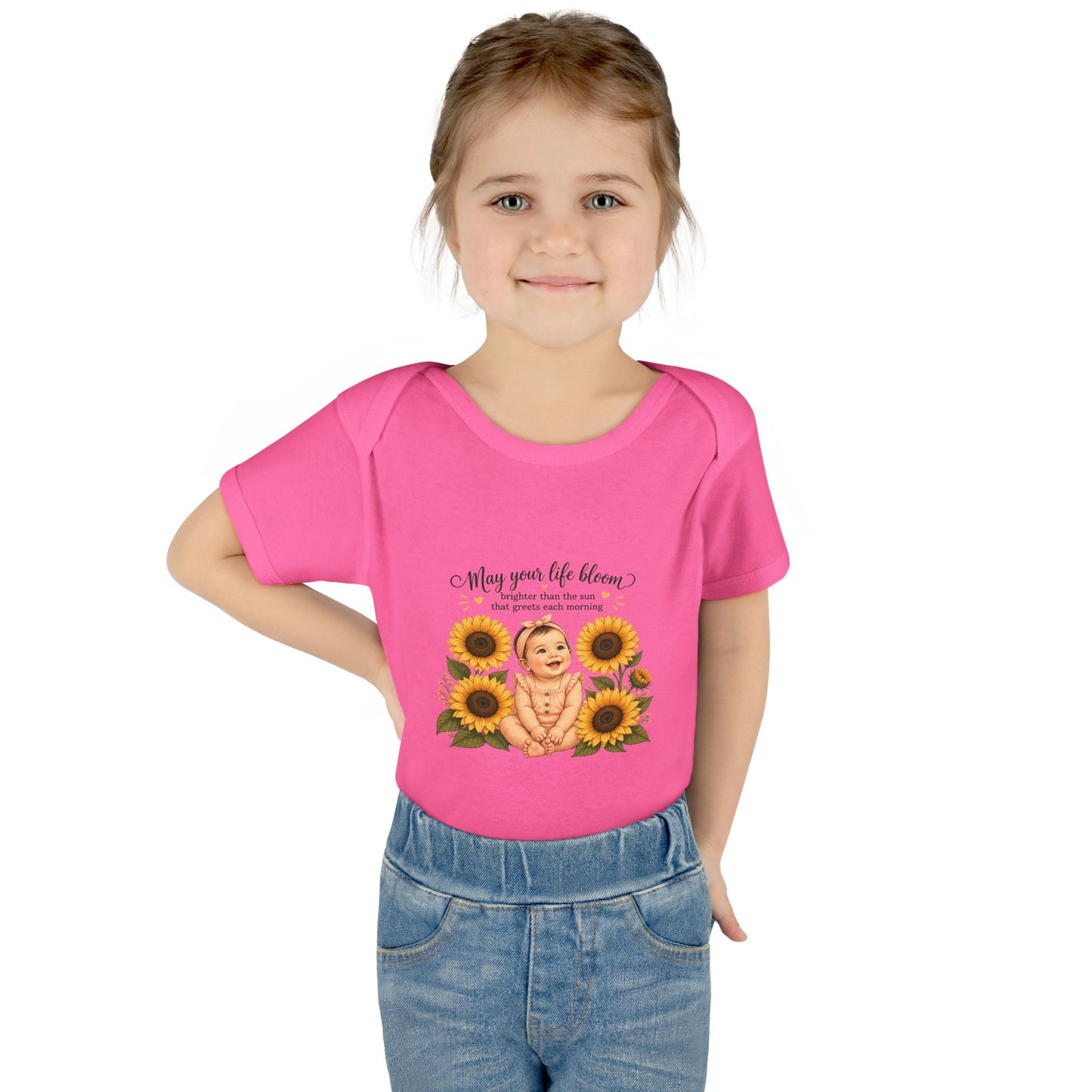 Sunflower Baby Bodysuit – "May Your Life Bloom" Infant Onesie