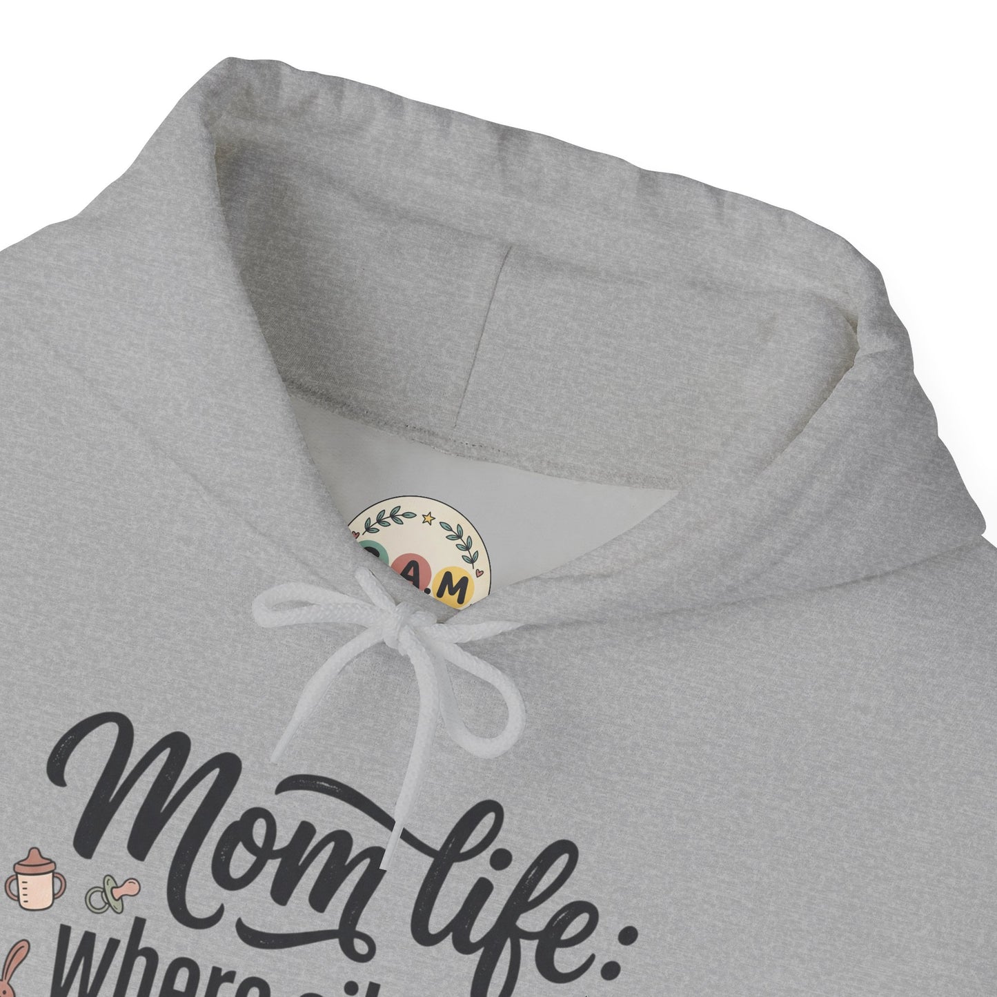 Mom Life Hoodie - "Mom Life: Where Silence Is Suspicious" Cozy Pullover for Moms, Funny Mother's Day Gift