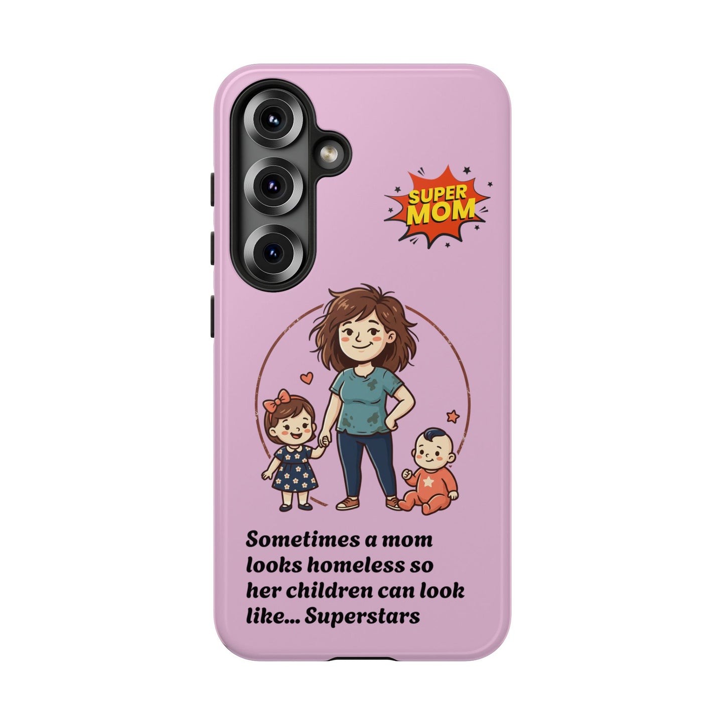 Super Mom Phone Case | Pink Phone Case, Mom Quote