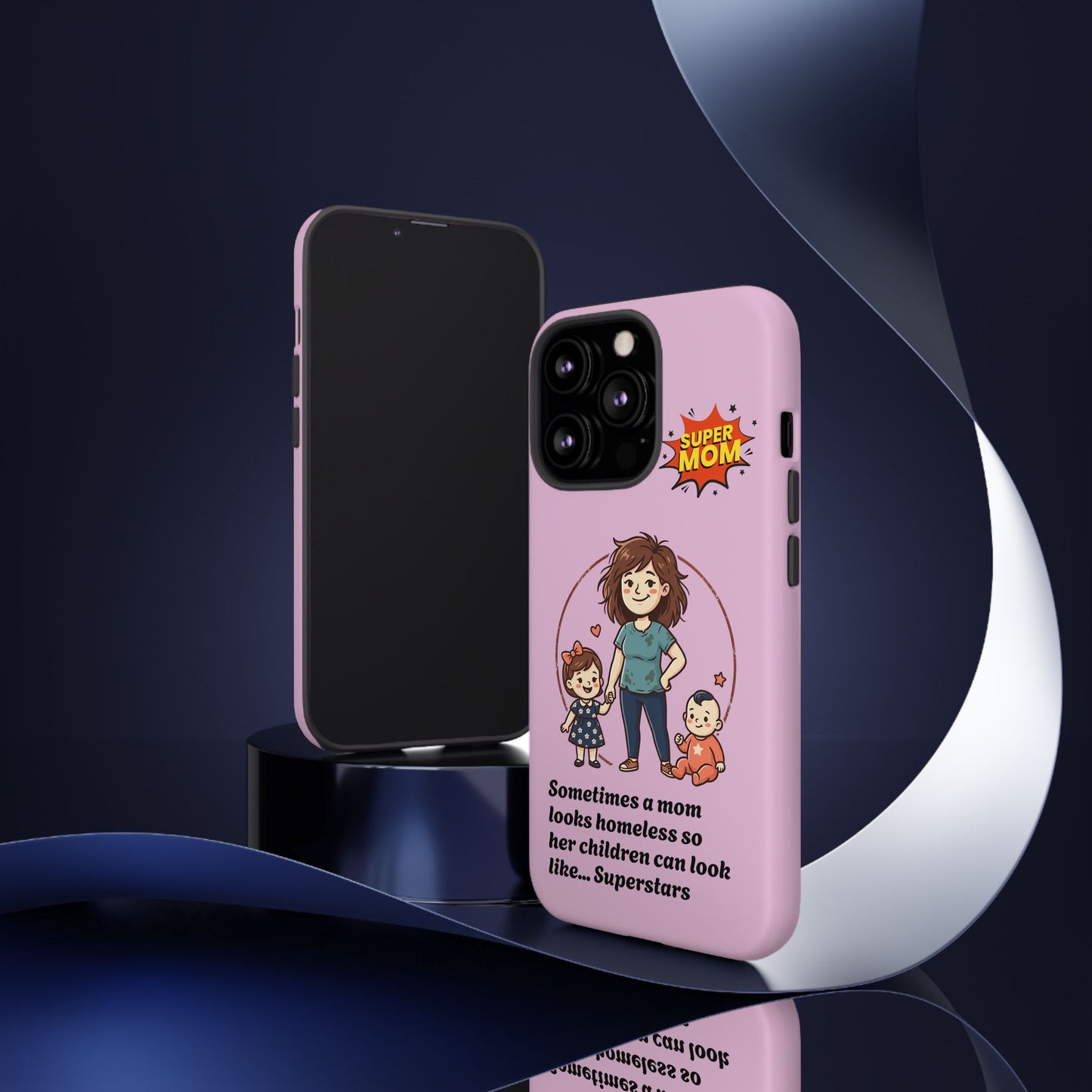 Super Mom Phone Case | Pink Phone Case, Mom Quote