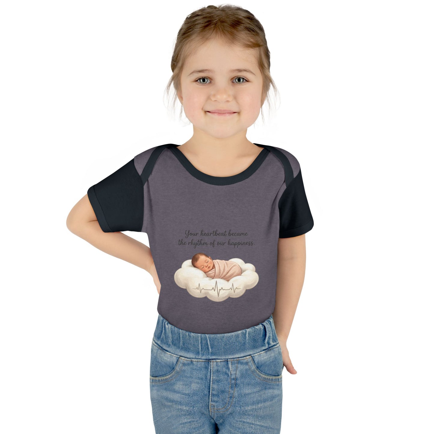 Infant Bodysuit — "Your heartbeat became the rhythm of our happiness" Newborn Baby Gift