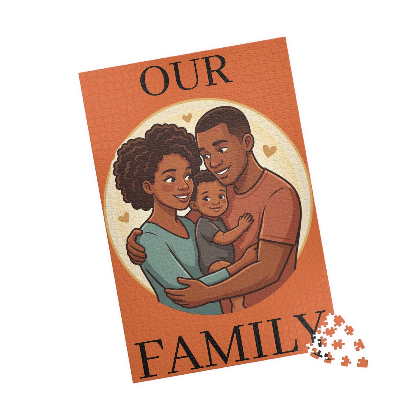 Family Portrait Puzzle – “Our Family” Jigsaw (110–1014 pcs)