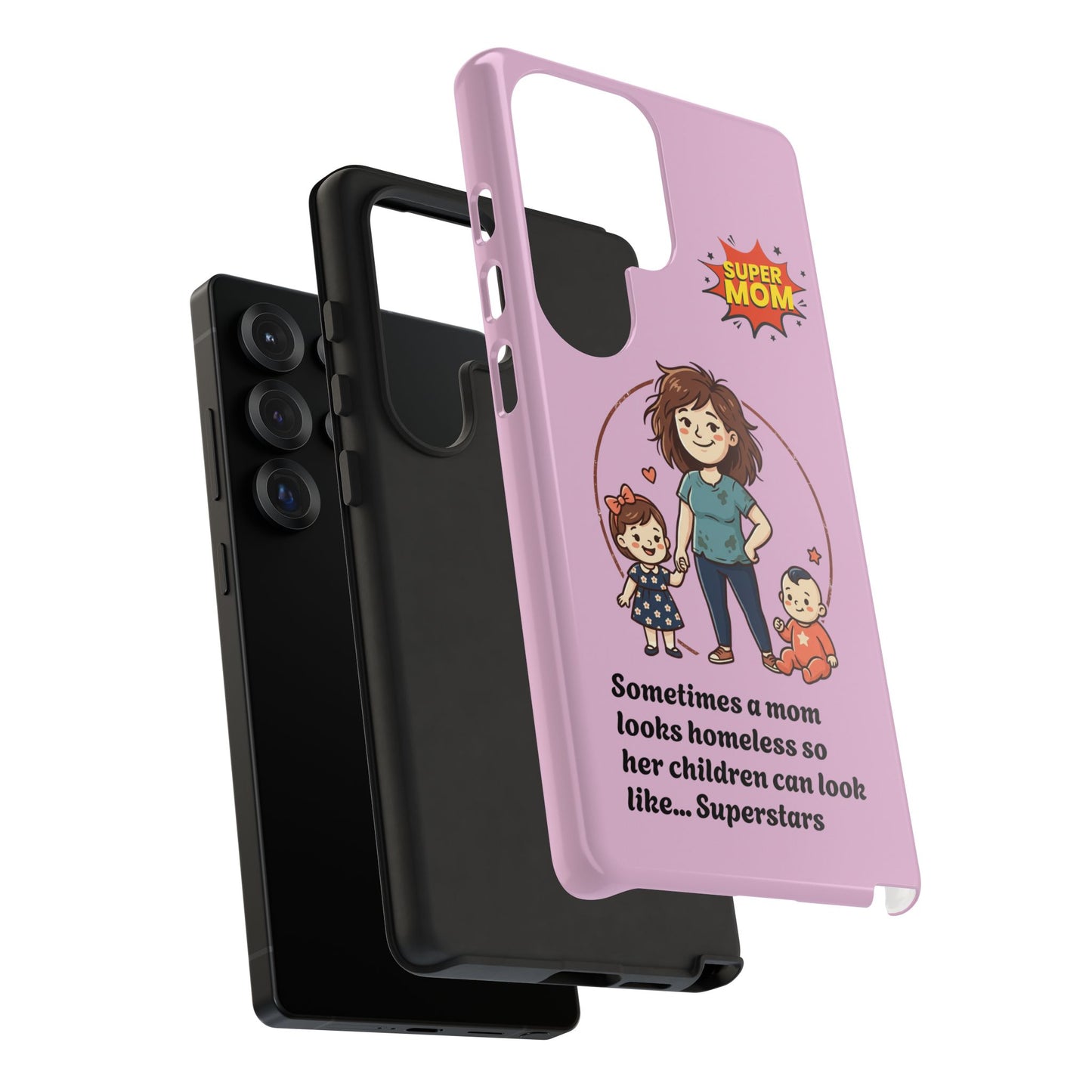 Super Mom Phone Case | Pink Phone Case, Mom Quote
