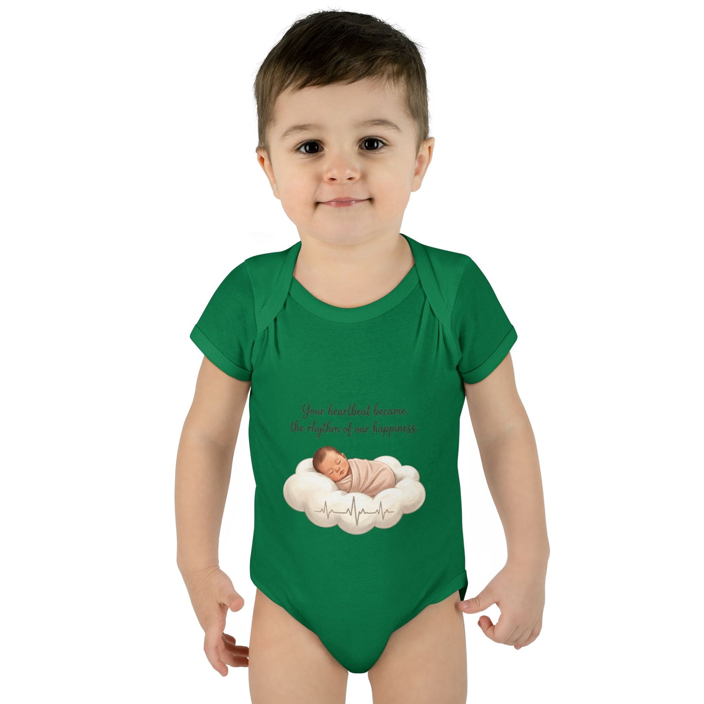 Infant Bodysuit — "Your heartbeat became the rhythm of our happiness" Newborn Baby Gift