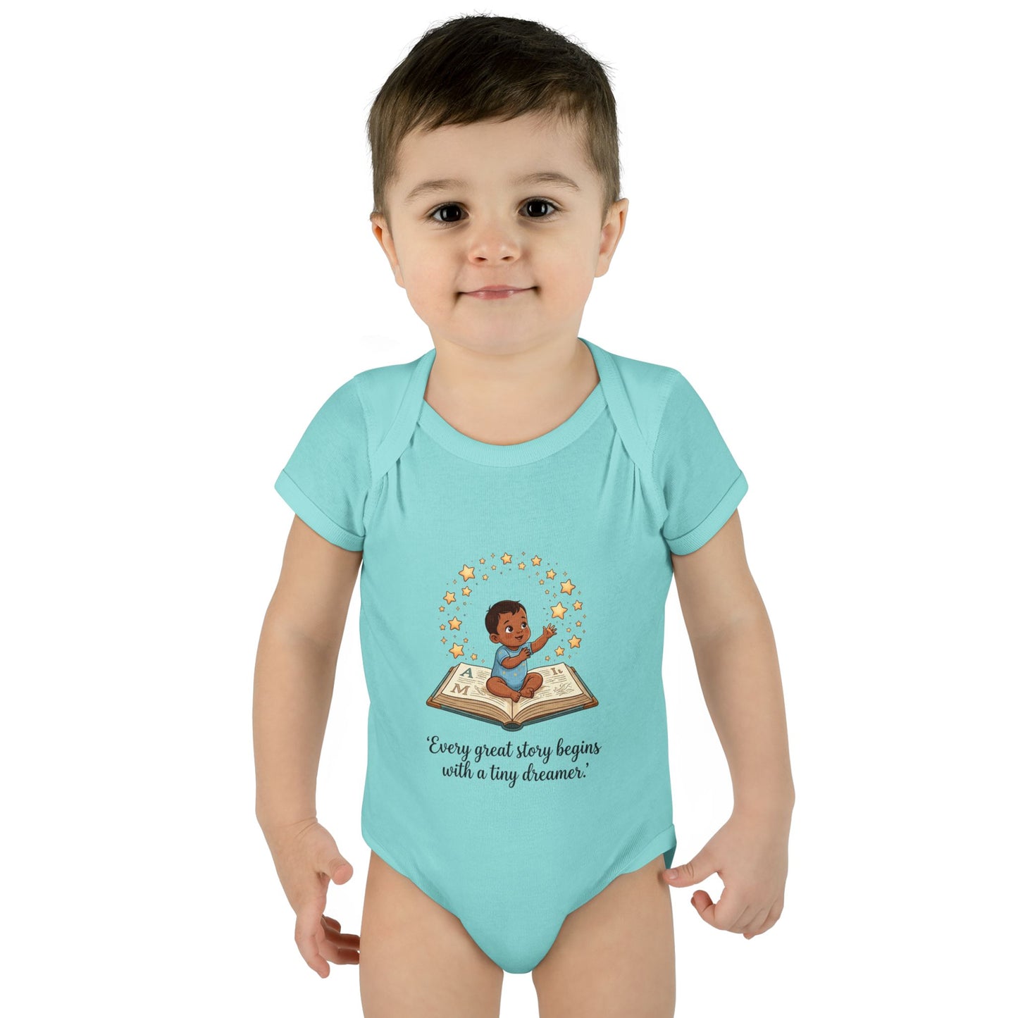 Baby Bodysuit - "Every Great Story Begins with a Tiny Dreamer" Illustrated Infant Onesie