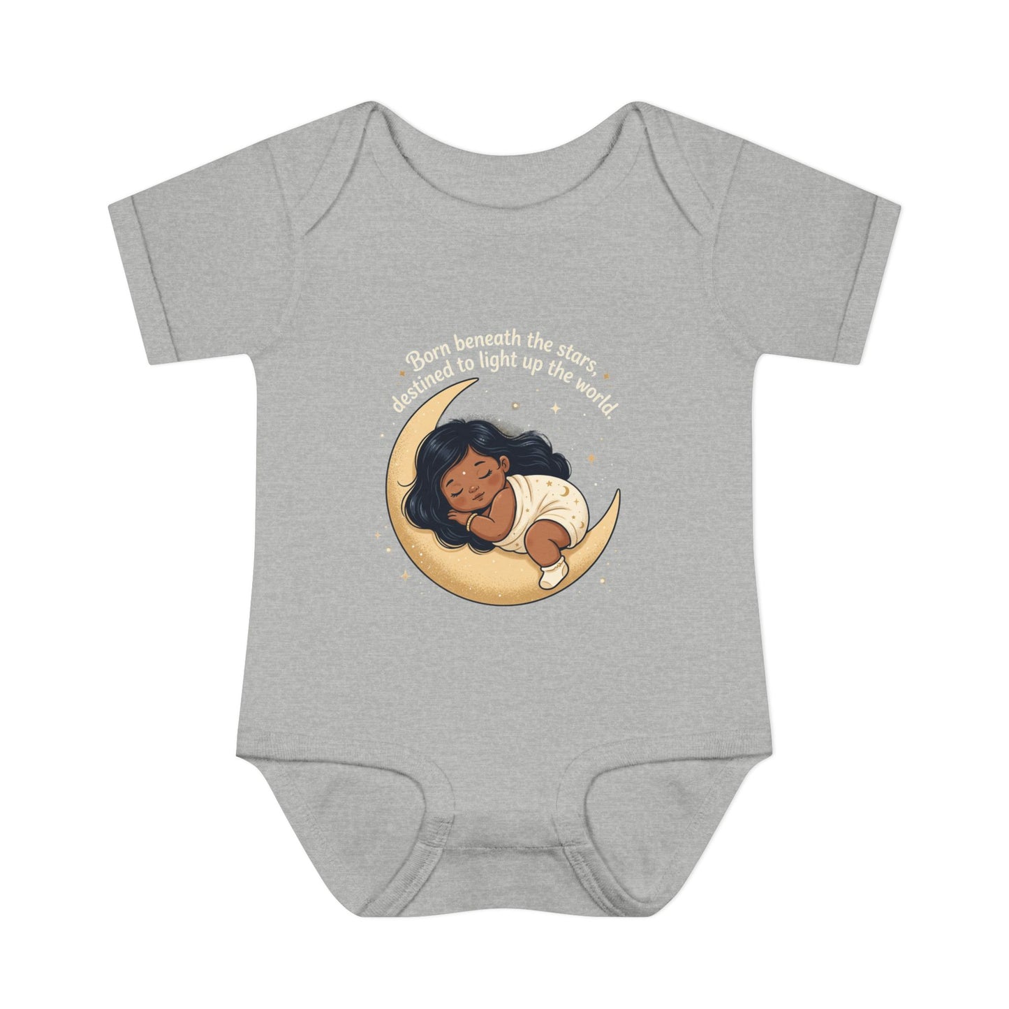 Newborn Moon Baby Bodysuit — "Born Beneath the Stars" Infant Onesie
