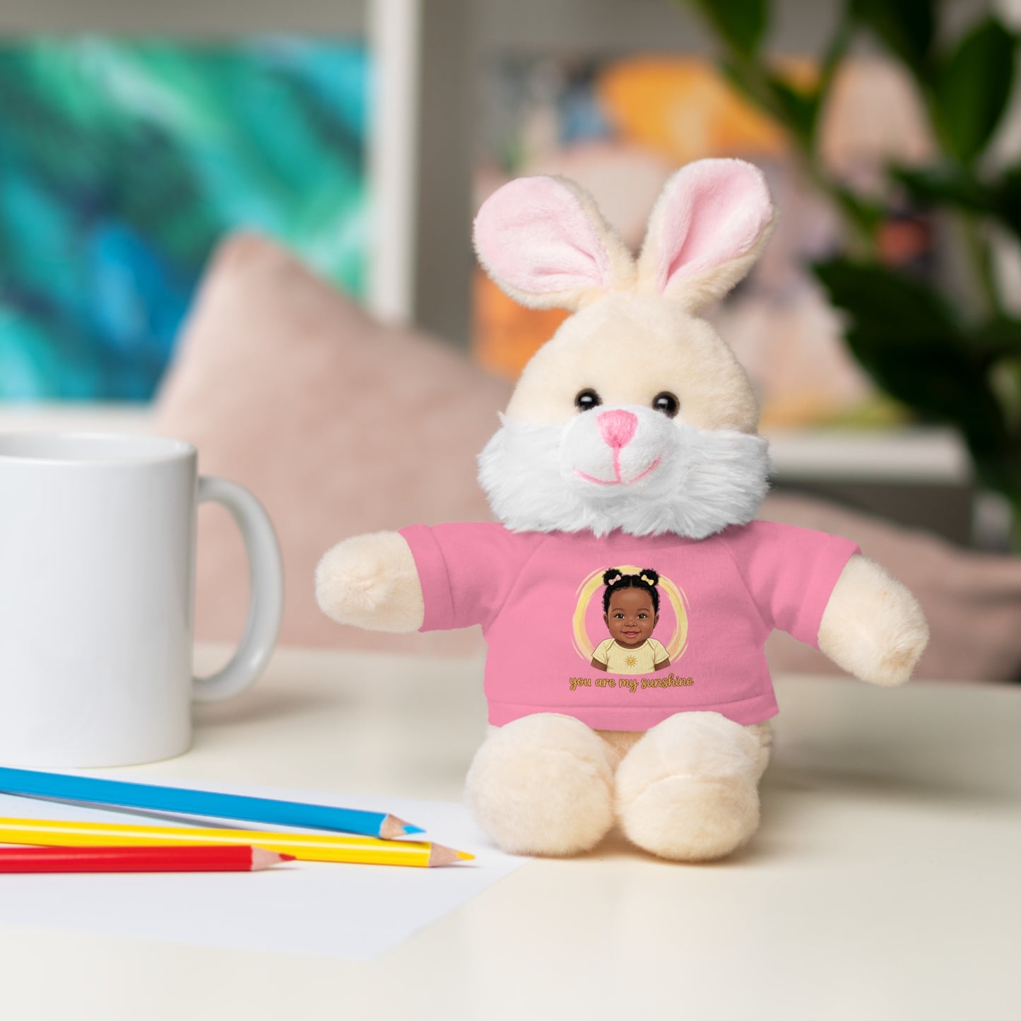 Baby Girl Stuffies with 'You are my sunshine' Tee