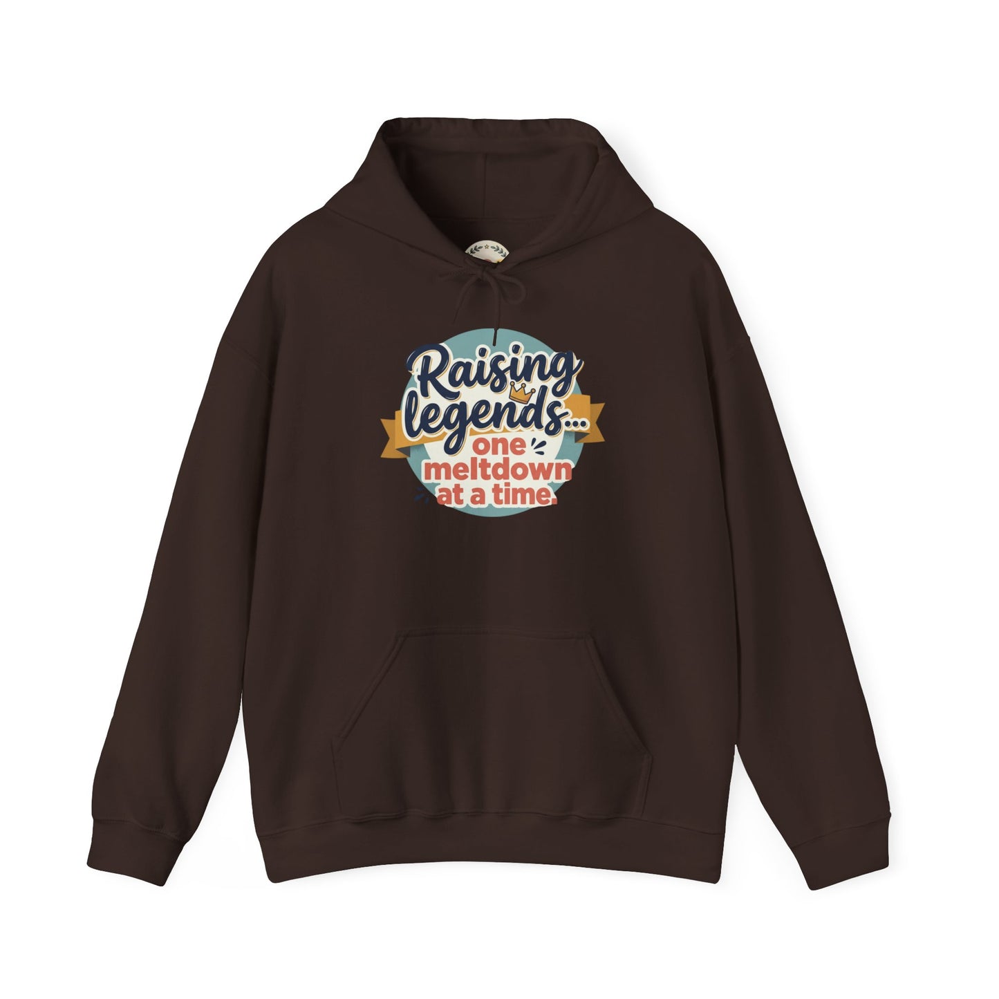 Hoodie — "Raising Legends... one meltdown at a time" Retro Parenthood Sweatshirt