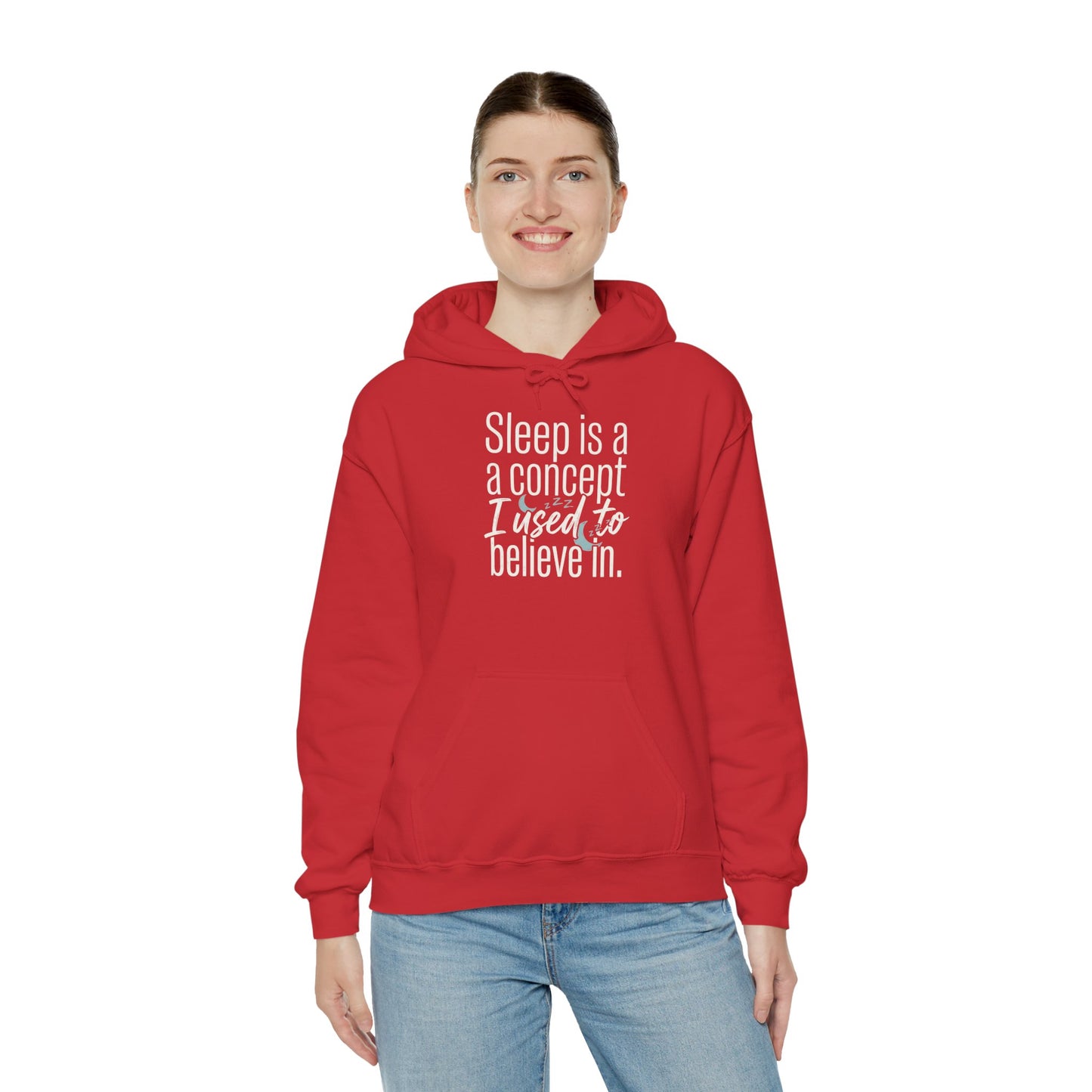 Sleep Is a Concept Hoodie – Funny Insomnia Quote Pullover