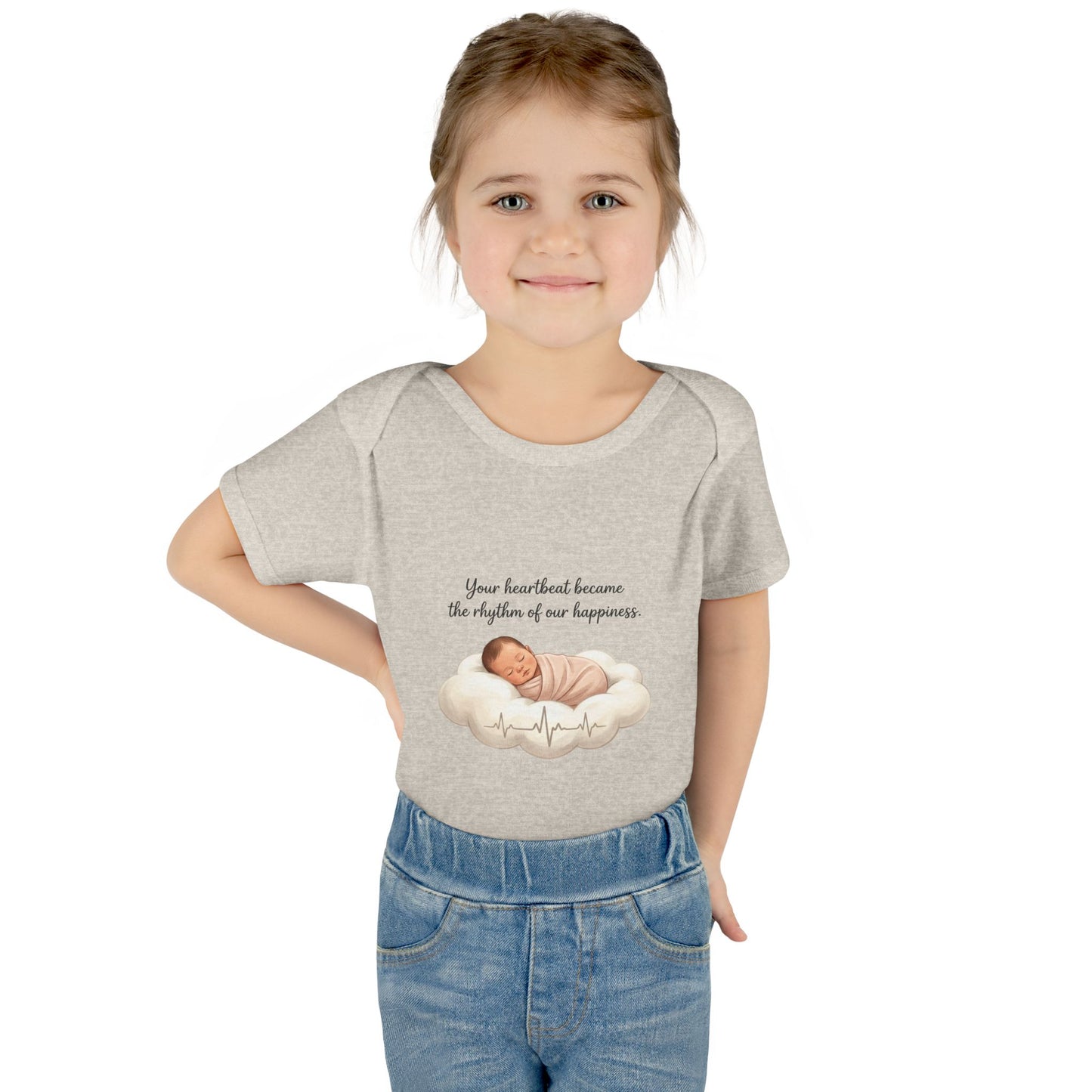 Infant Bodysuit — "Your heartbeat became the rhythm of our happiness" Newborn Baby Gift
