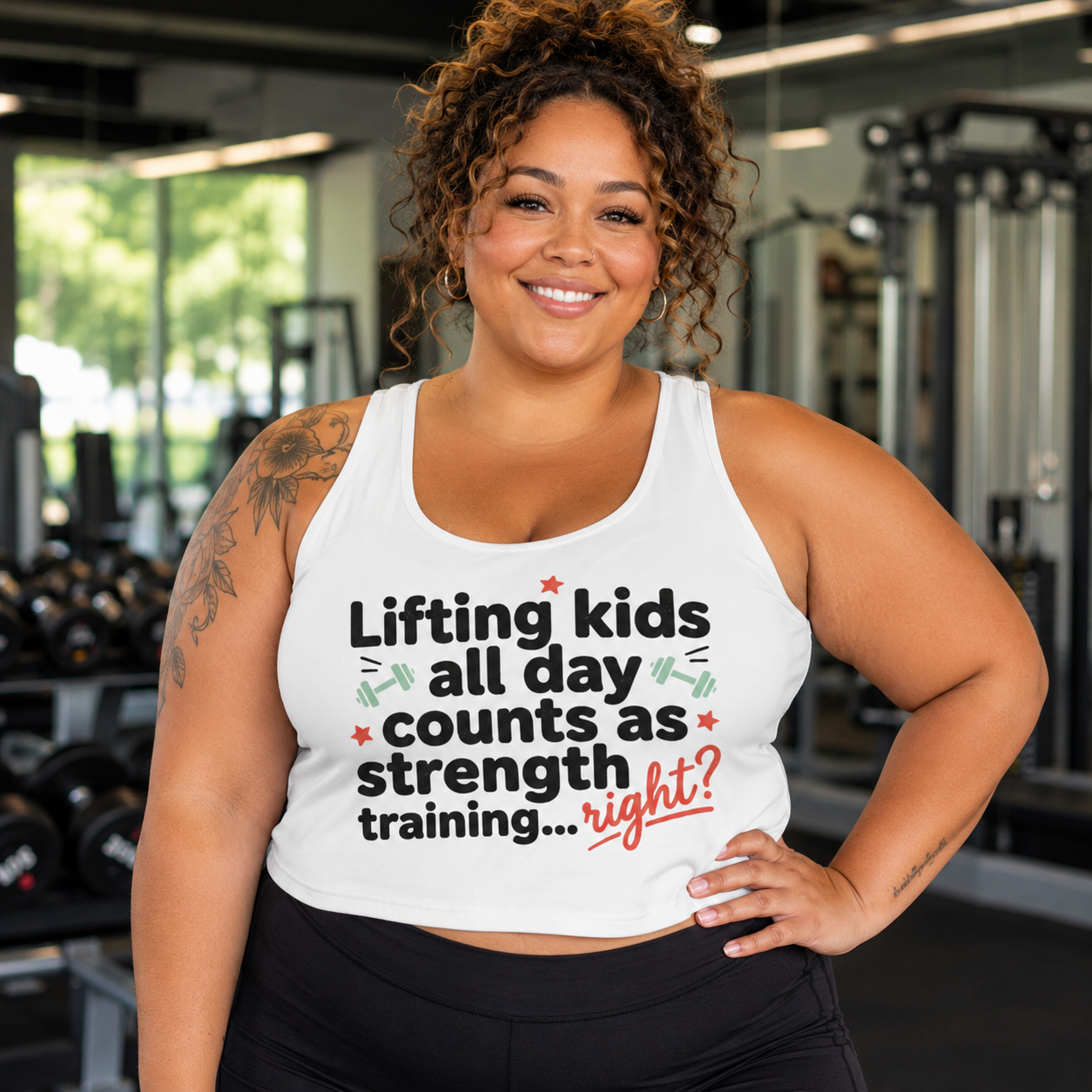 Sports Bra — “Lifting Kids All Day Counts as Strength Training… Right?” Active Mom Workout Top