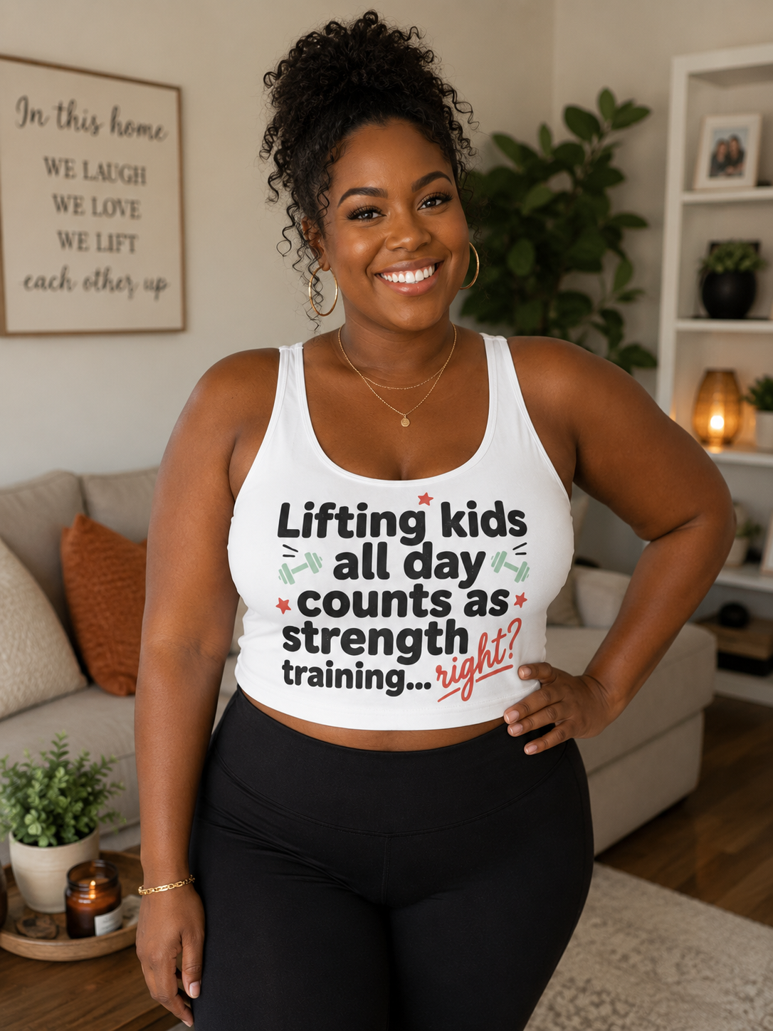 Sports Bra — “Lifting Kids All Day Counts as Strength Training… Right?” Active Mom Workout Top