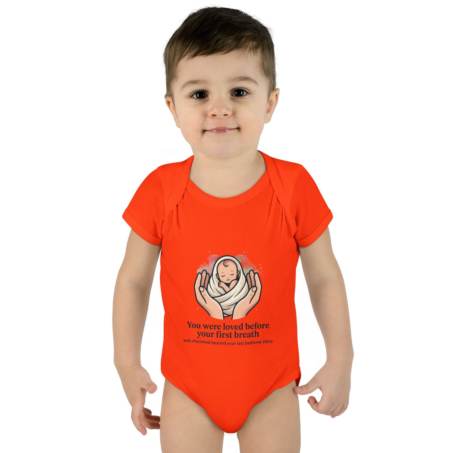 You Were Loved Before Your First Breath Infant Bodysuit – Newborn Keepsake