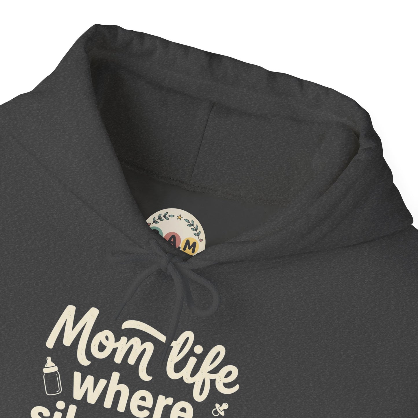 Mom Life Hoodie - "Mom Life: Where Silence Is Suspicious" Cozy Pullover for Moms, Funny Mother's Day Gift