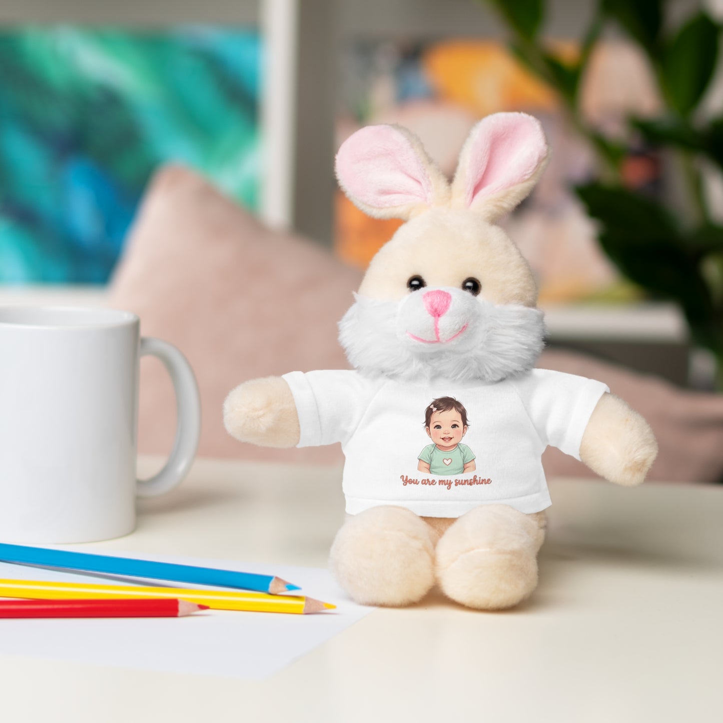 Baby Girl Stuffies with 'You are my sunshine' Tee