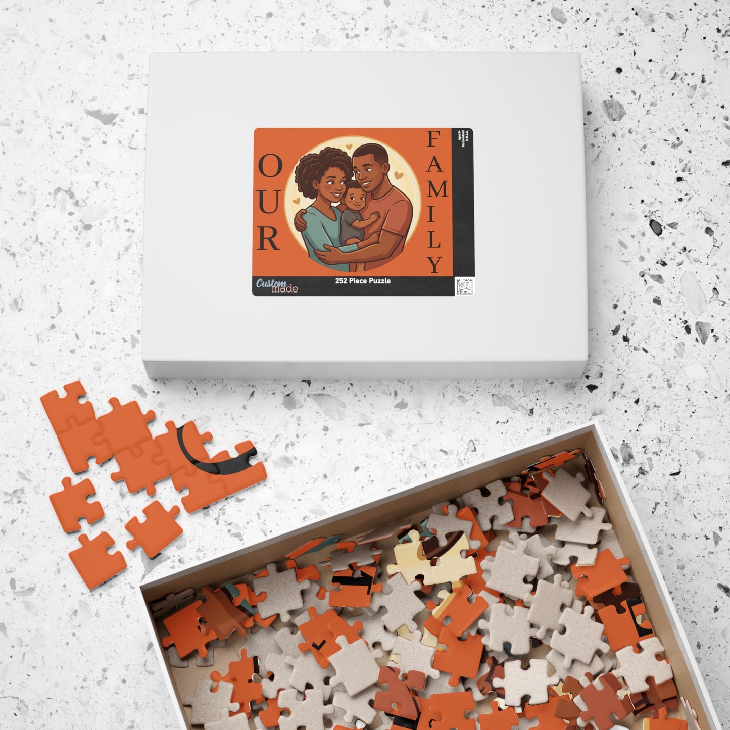 Family Portrait Puzzle – “Our Family” Jigsaw (110–1014 pcs)
